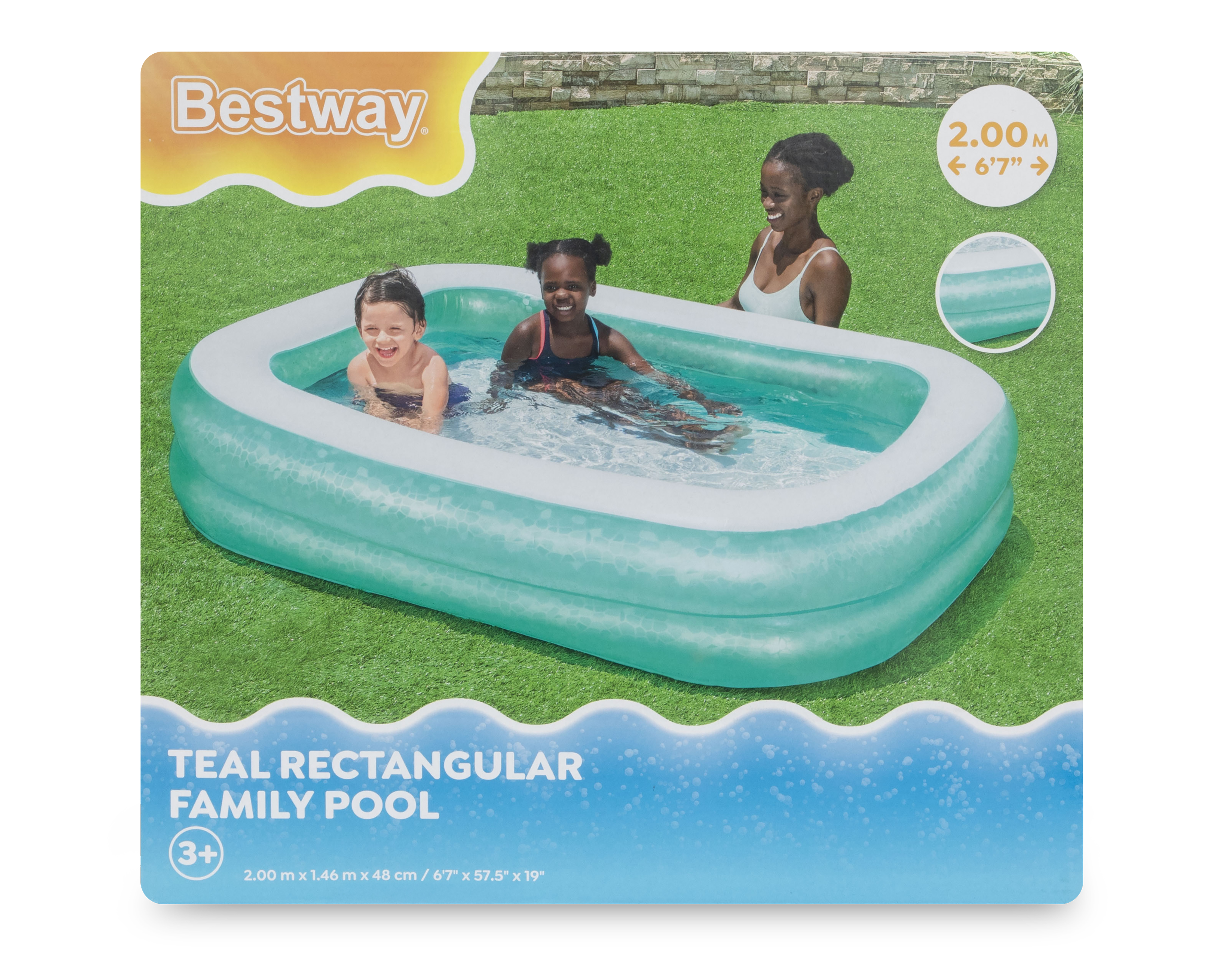 Foto 4 | Foto 4 | Alberca Infantil Inflable Rectangular Bestway 450 L 200 x 146 x 48 cm