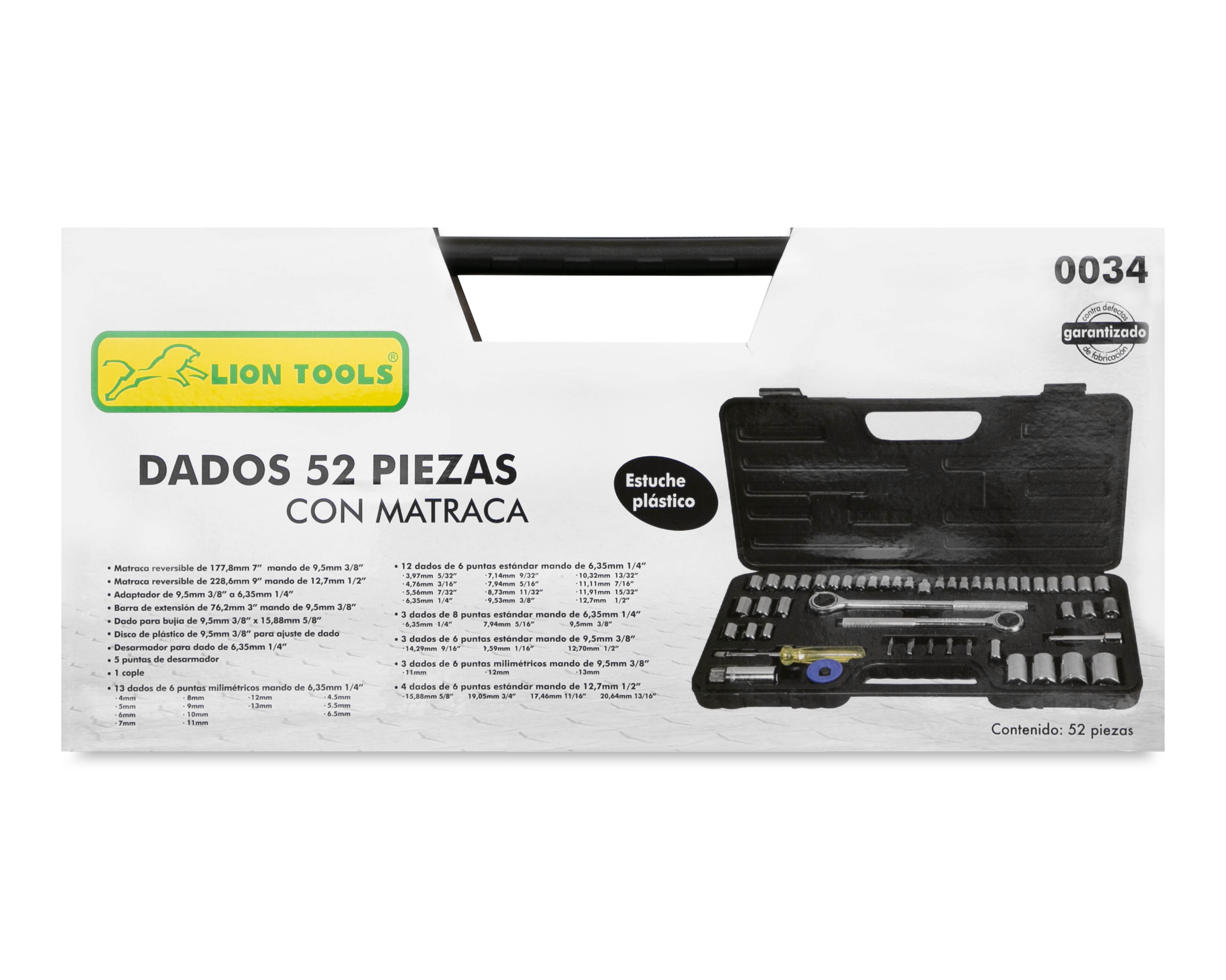 Foto 4 | Foto 4 | Juego de Dados Lion Tools con Matraca 52 Piezas