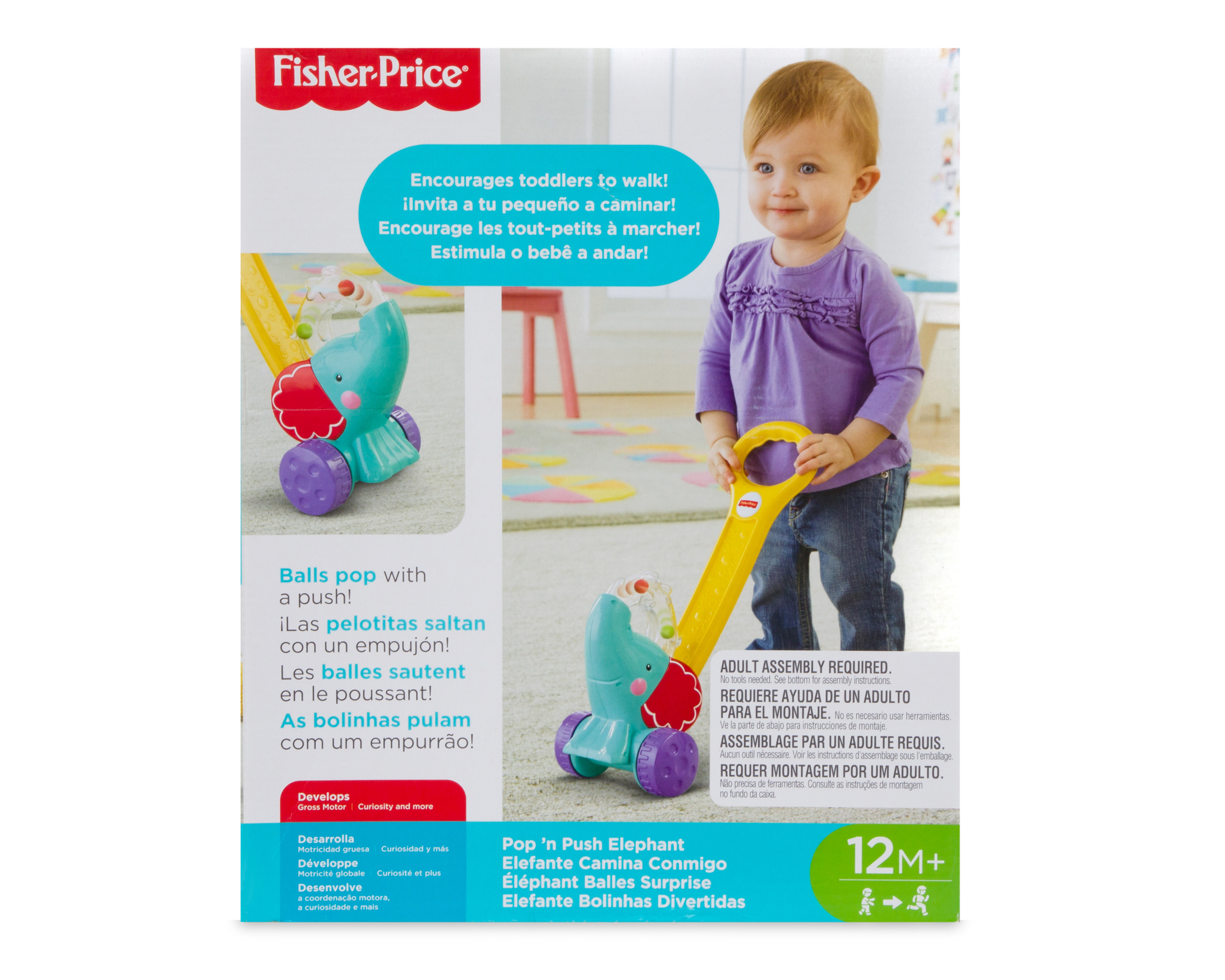 Foto 5 pulgar | Foto 4 | Juguete para Bebés Elefante Camina Conmigo Fisher Price Multicolor