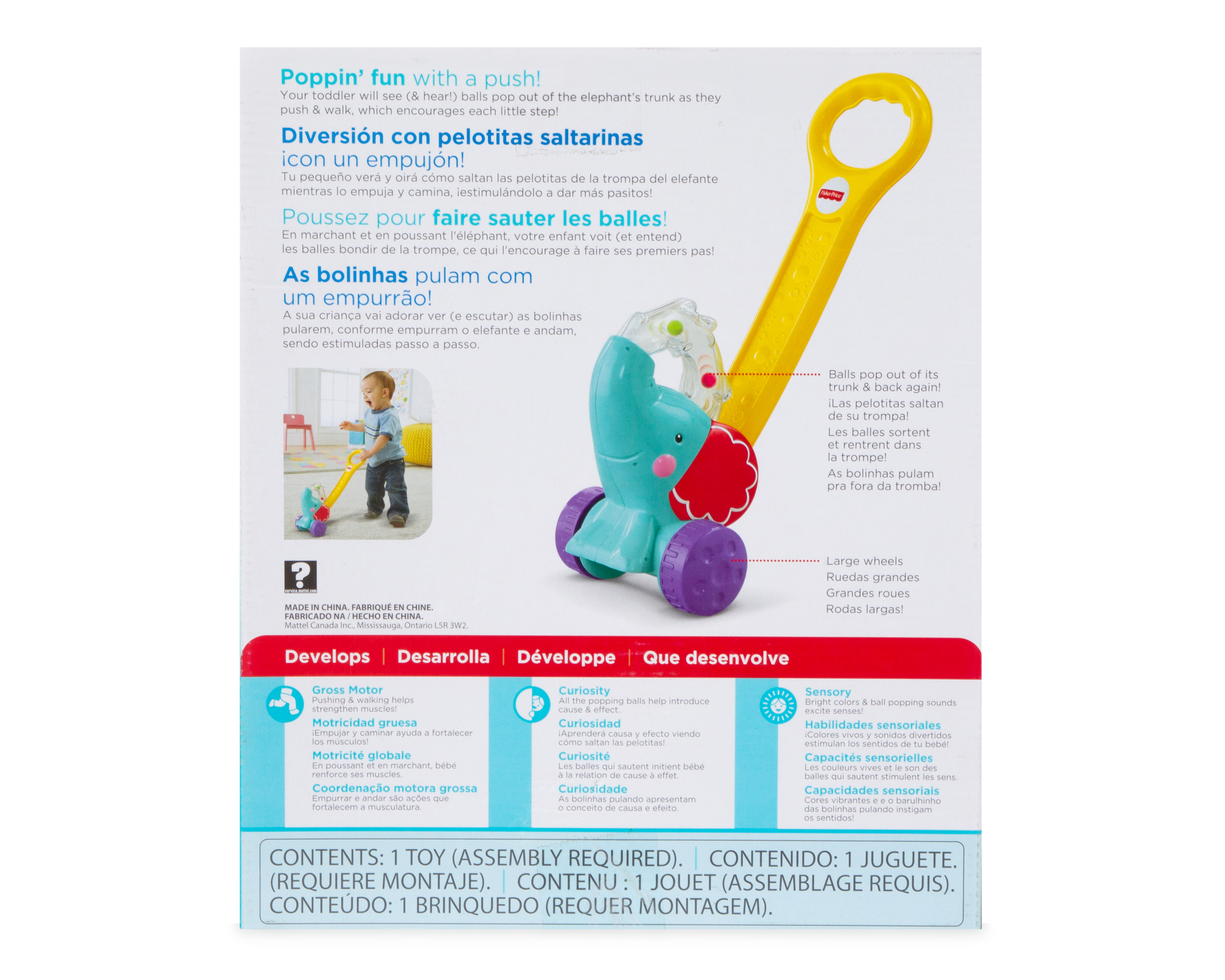 Foto 5 | Foto 5 | Juguete para Bebés Elefante Camina Conmigo Fisher Price Multicolor