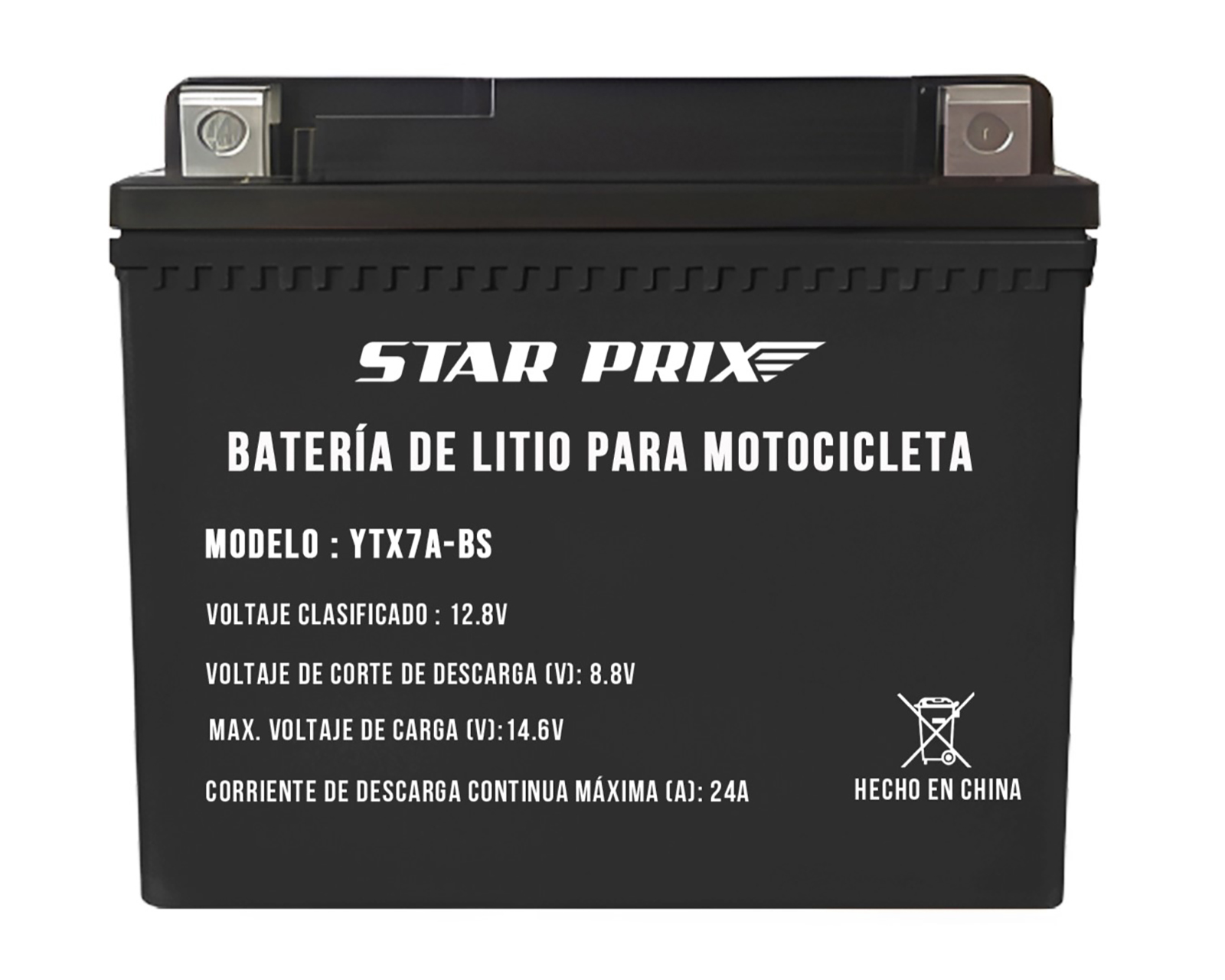 Foto 3 pulgar | Foto 2 | Batería para Moto Star Prix YTX7A-BS