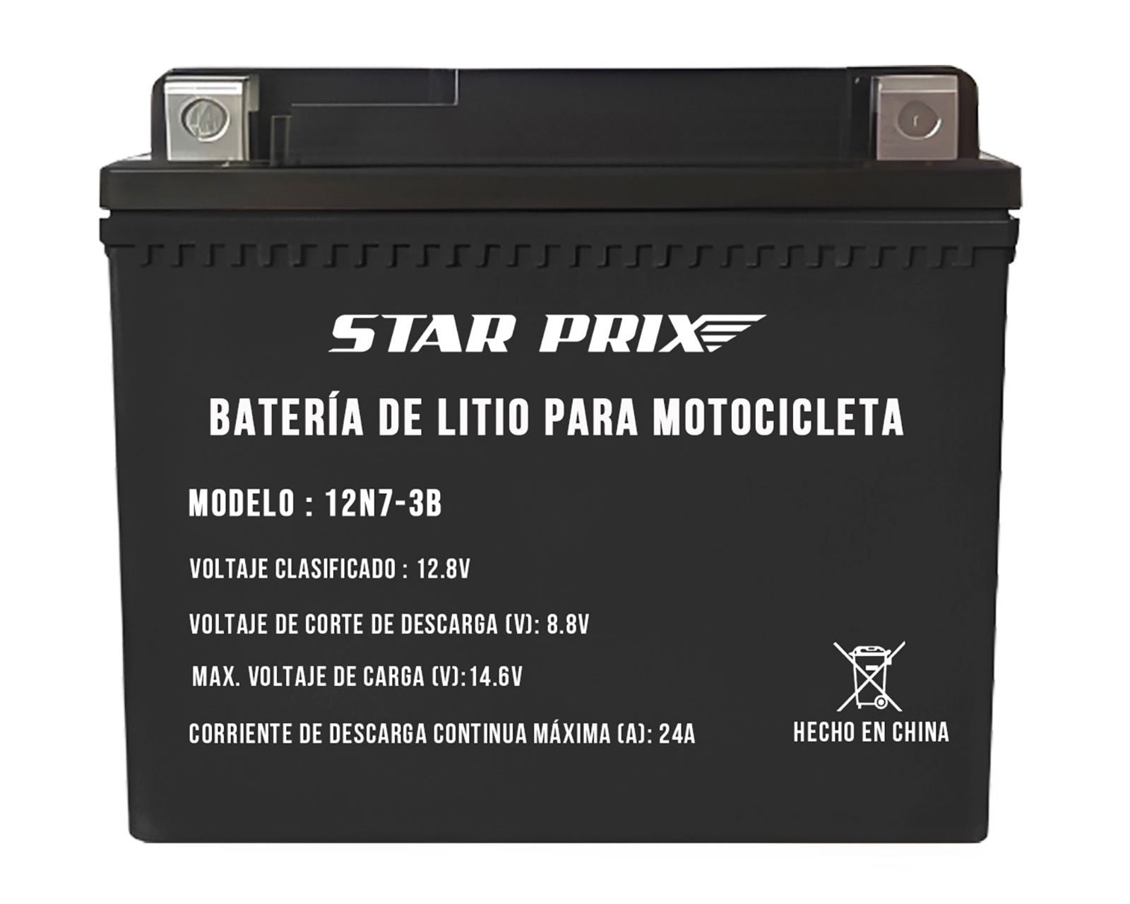 Foto 3 pulgar | Foto 2 | Batería para Motocicleta Star Prix 12N7-3B 24A