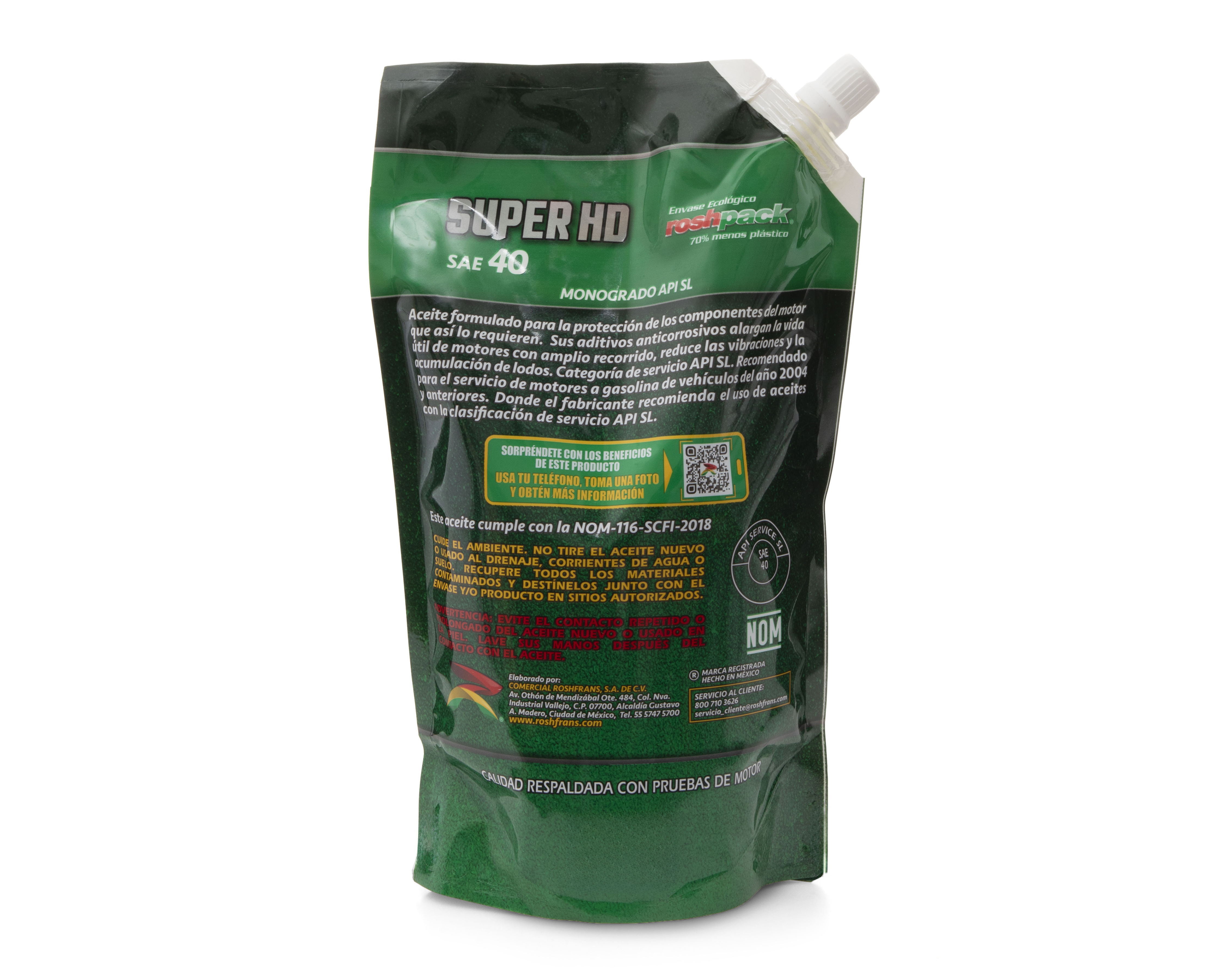 Foto 3 pulgar | Foto 2 | Aceite de Motor Monogrado Rohsfrans Super HD 950 ml