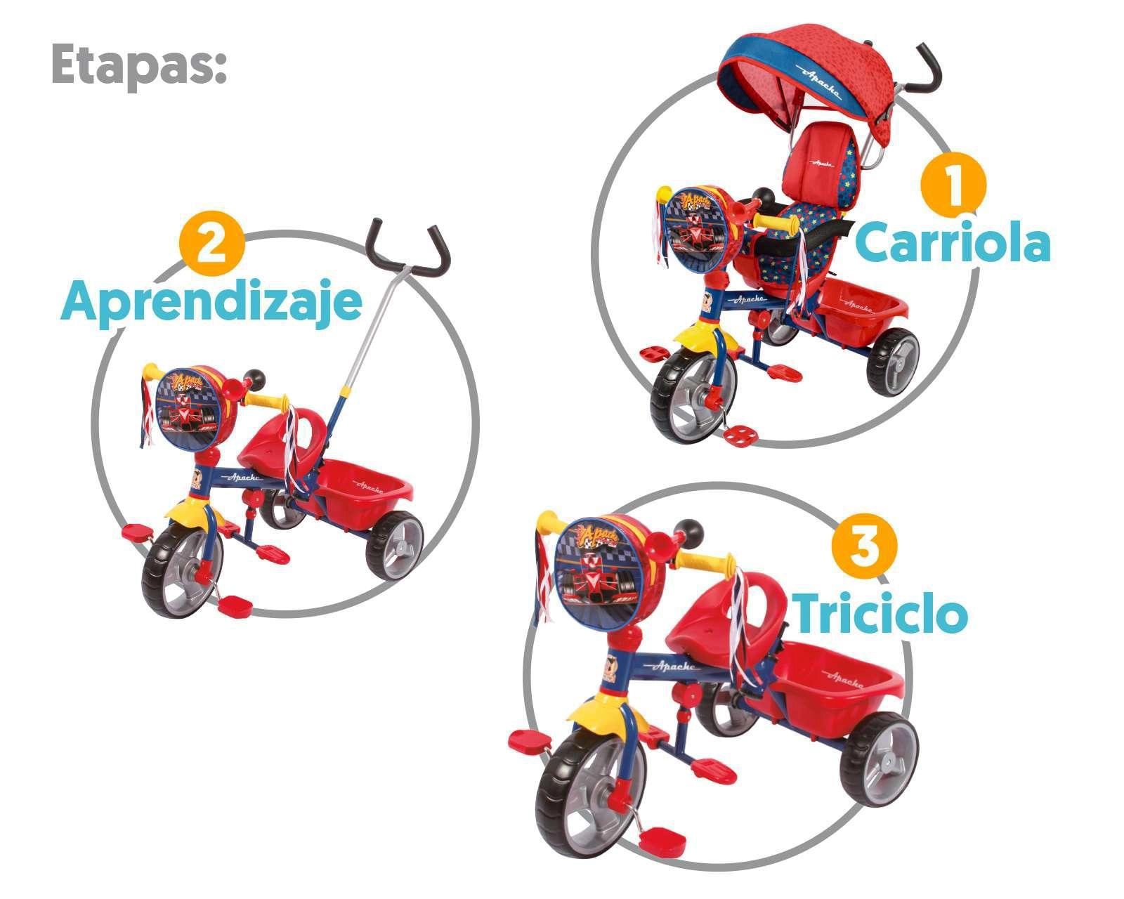 Foto 3 | Foto 3 | Triciclo Apache STAP-A color Rojo