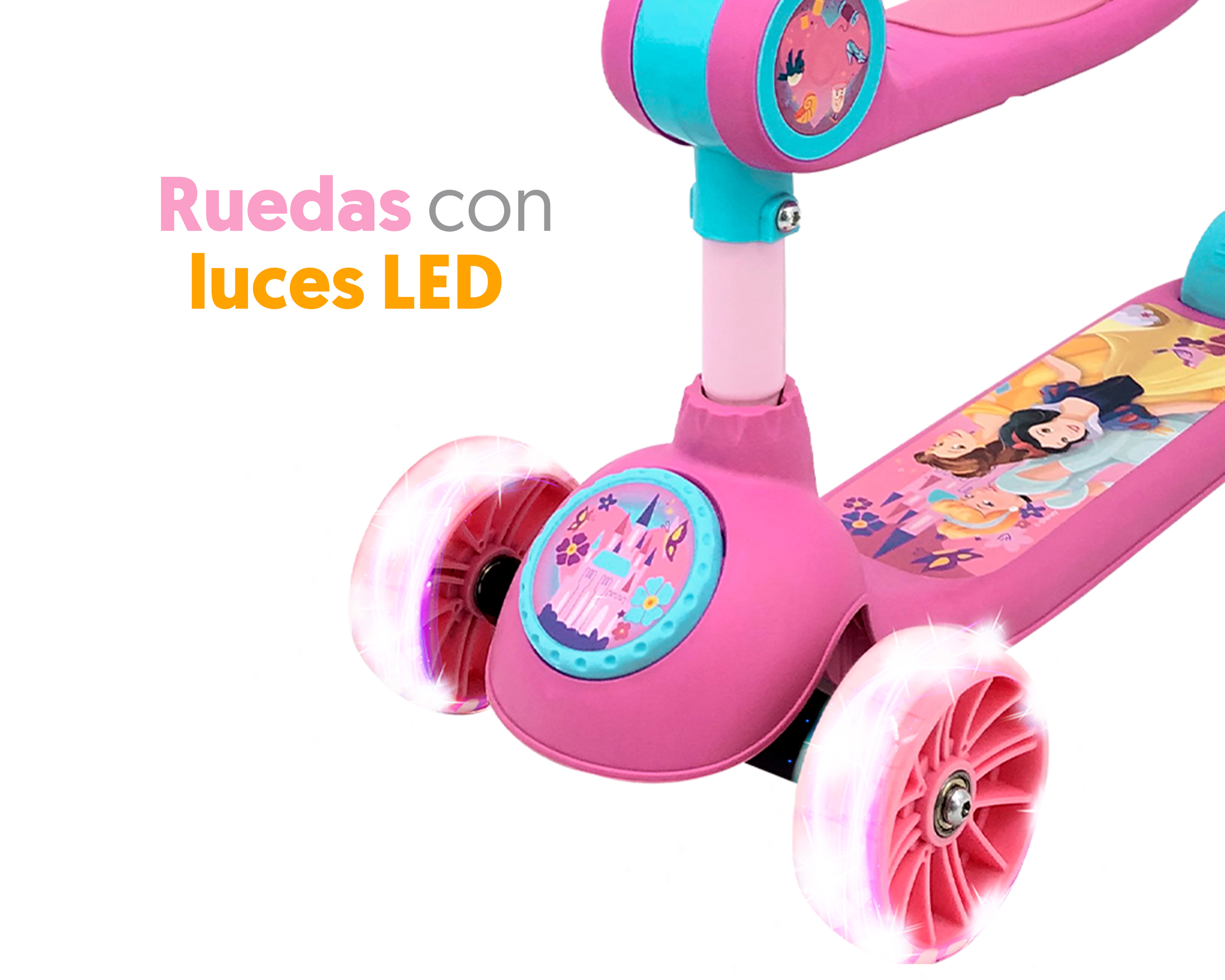 Foto 3 | Foto 3 | Scooter para Niña Apache Disney Princesas 2 en 1