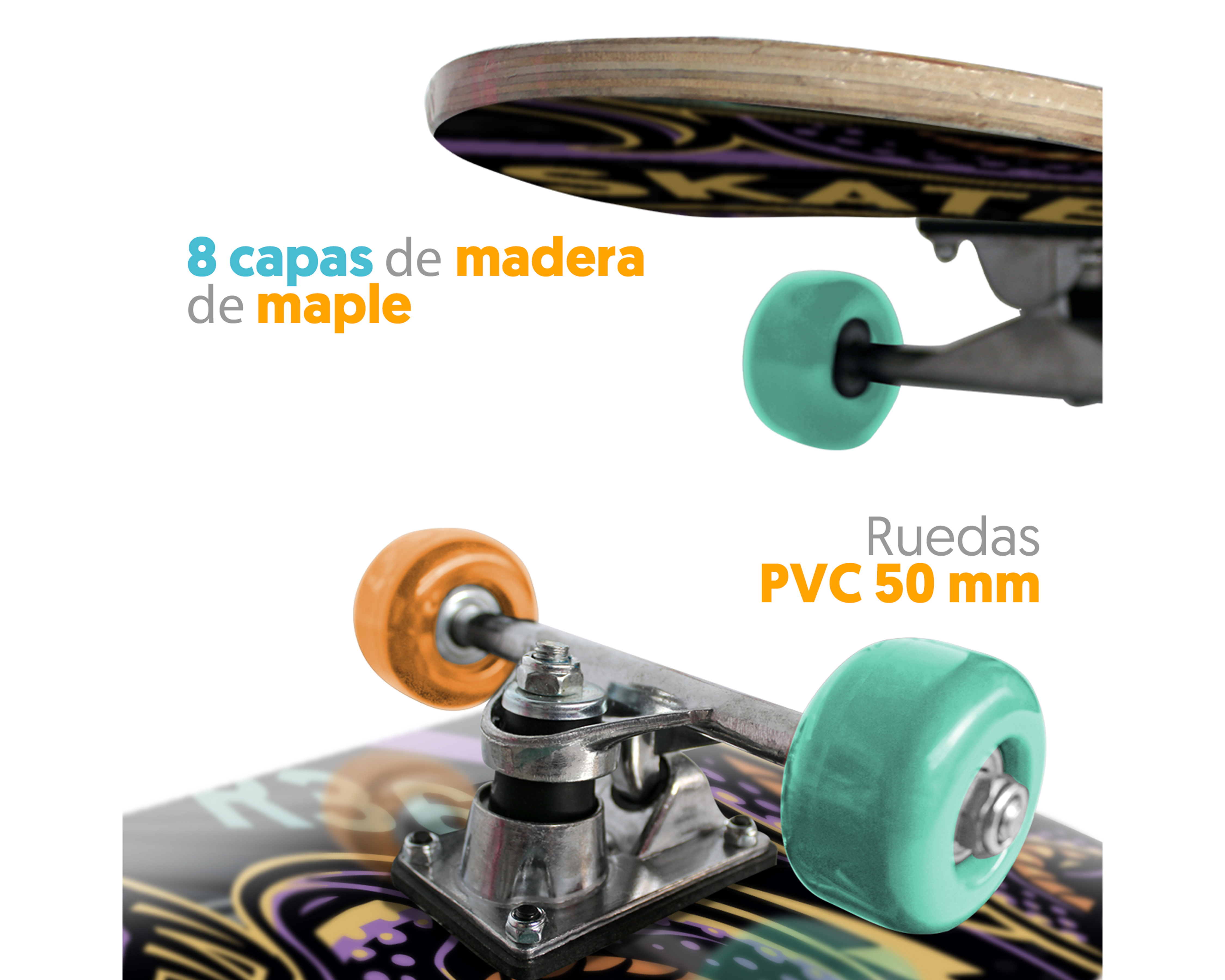 Foto 2 | Foto 2 | Patineta para Niño Apache Serpiente Antiderrapante