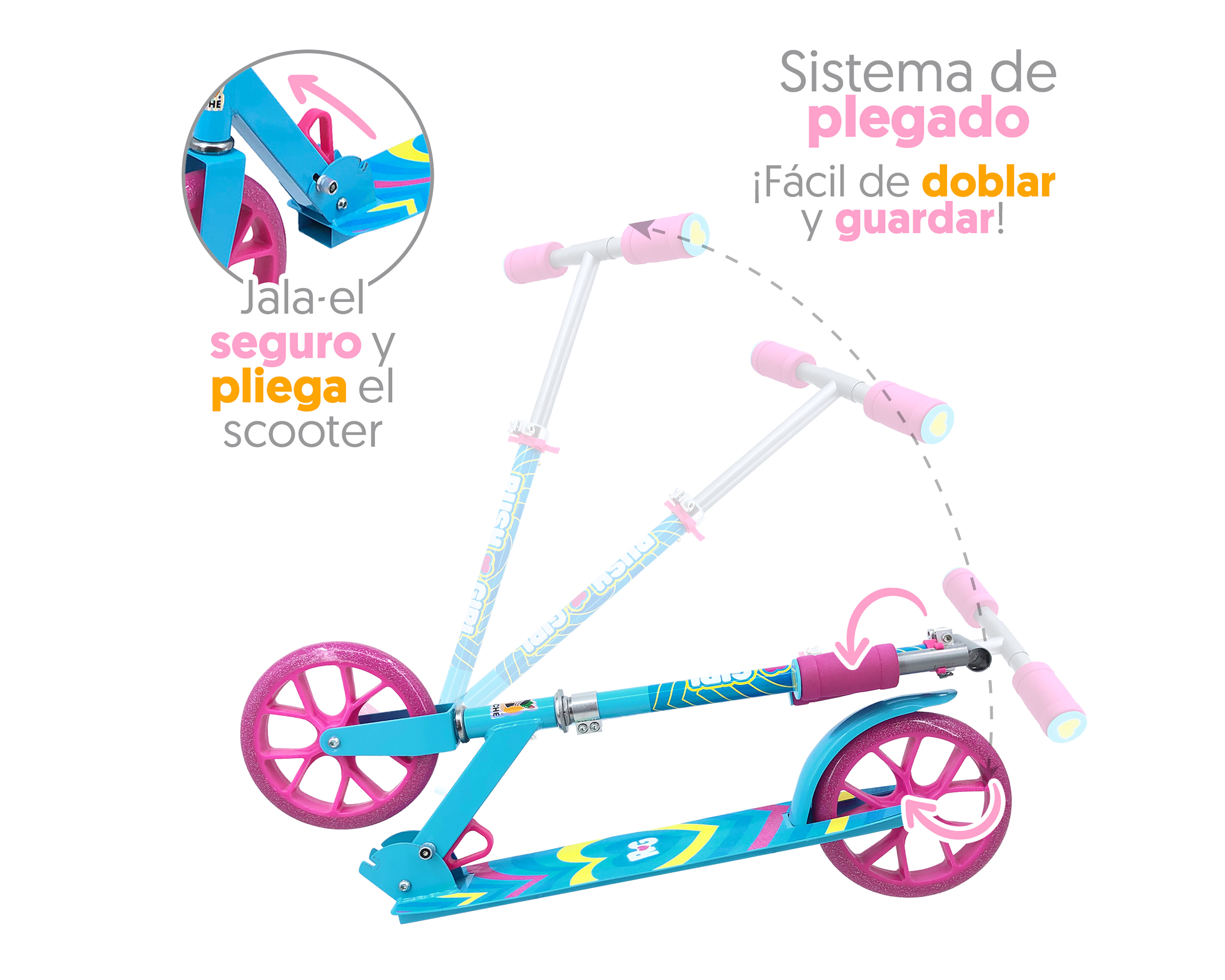 Foto 2 | Foto 2 | Scooter Infantil Apache Rush Girl Plegable
