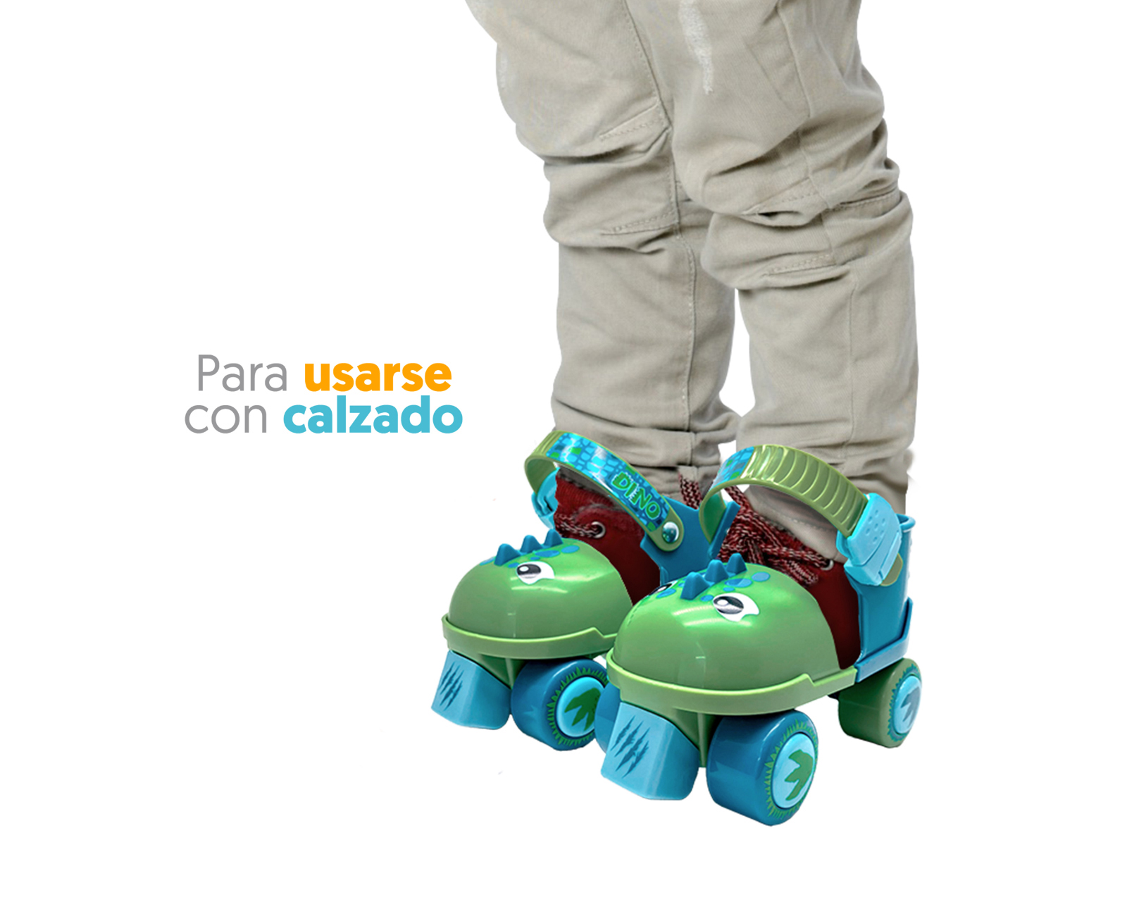 Foto 3 | Foto 3 | Patines para Niño de 4 Ruedas Apache Dino 3D con Casco