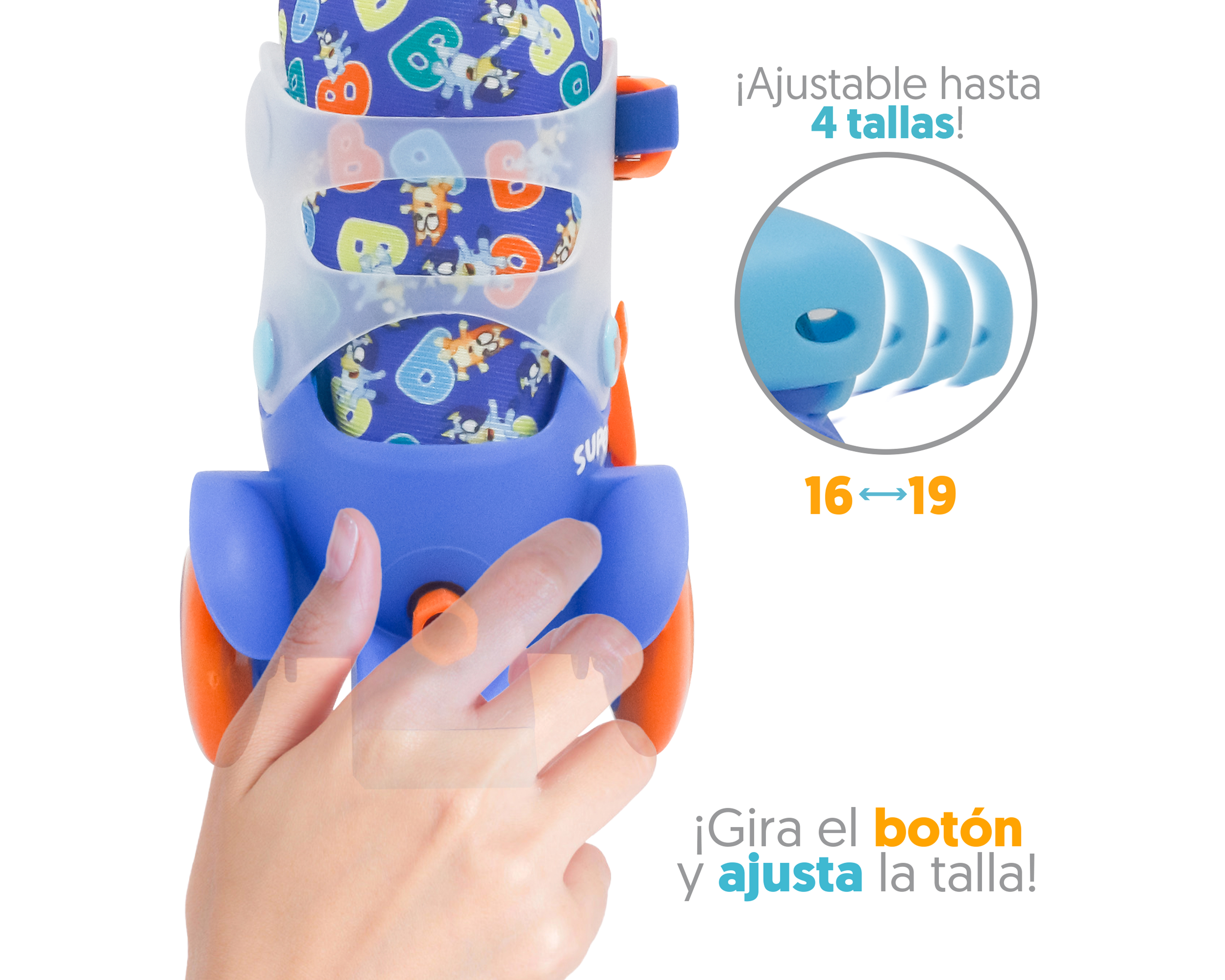 Foto 4 pulgar | Foto 3 | Patines Apache Bluey Ajustables