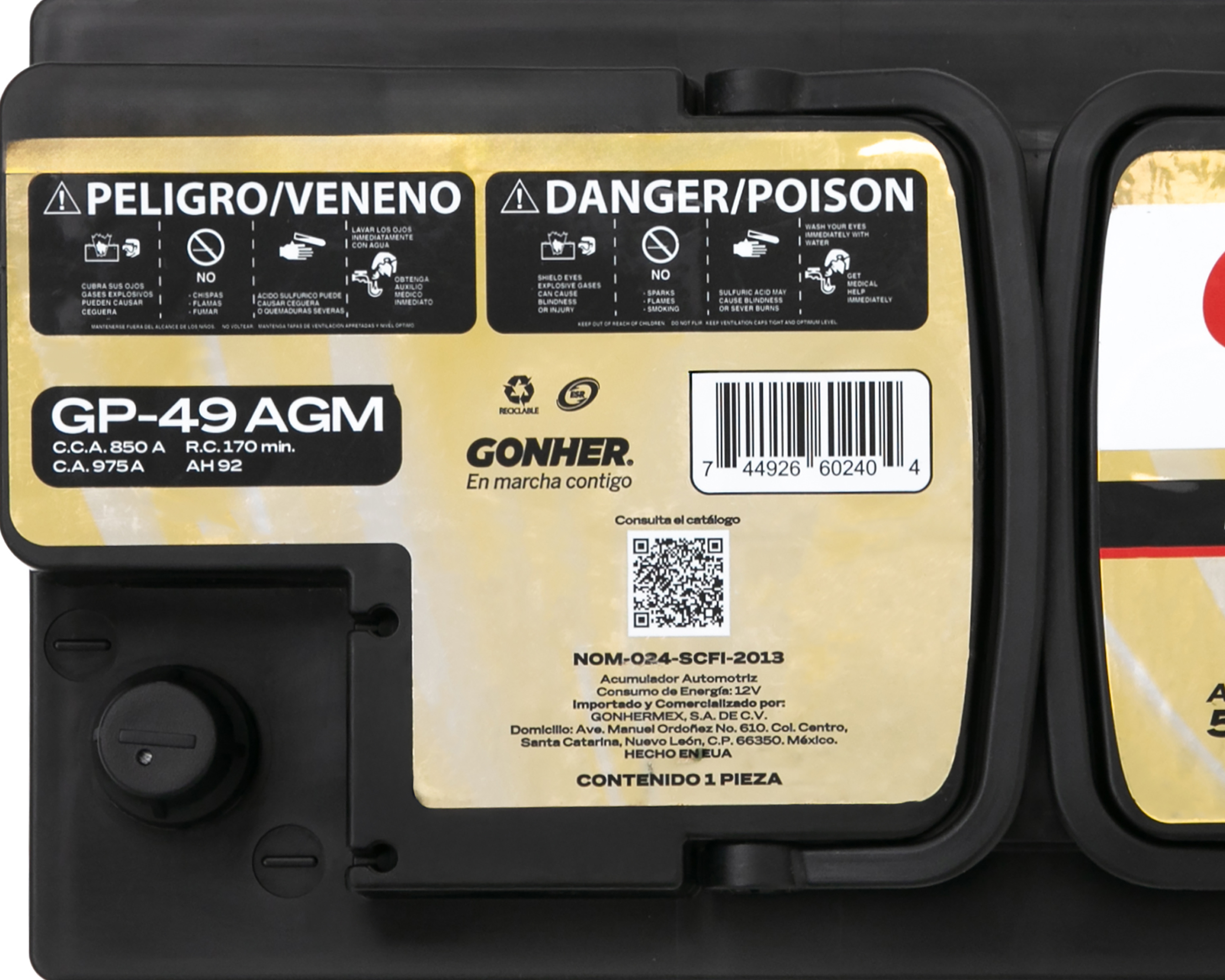 Foto 5 | Foto 5 | Batería para Auto Gonher GP-49 AGM