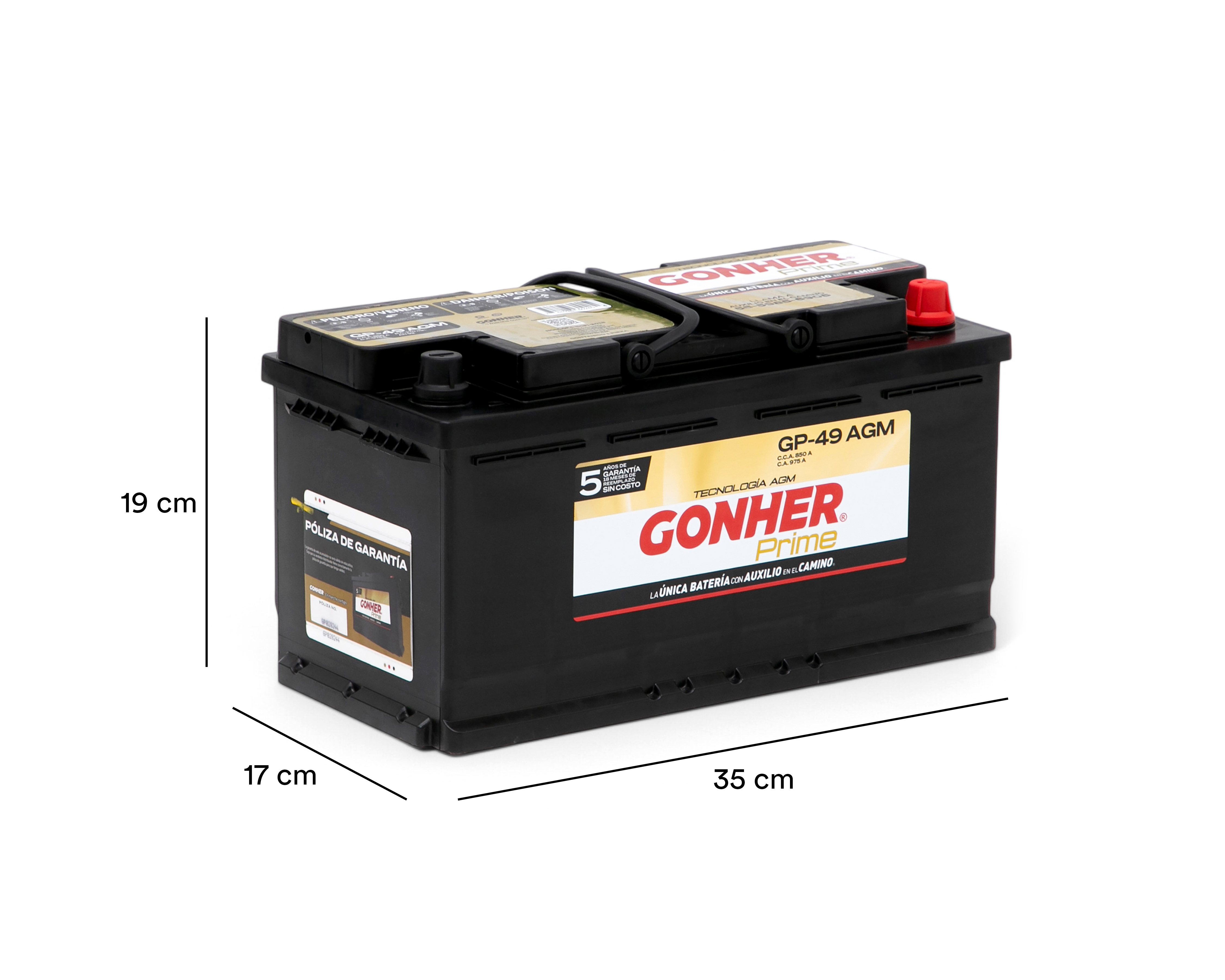 Foto 6 | Foto 6 | Batería para Auto Gonher GP-49 AGM