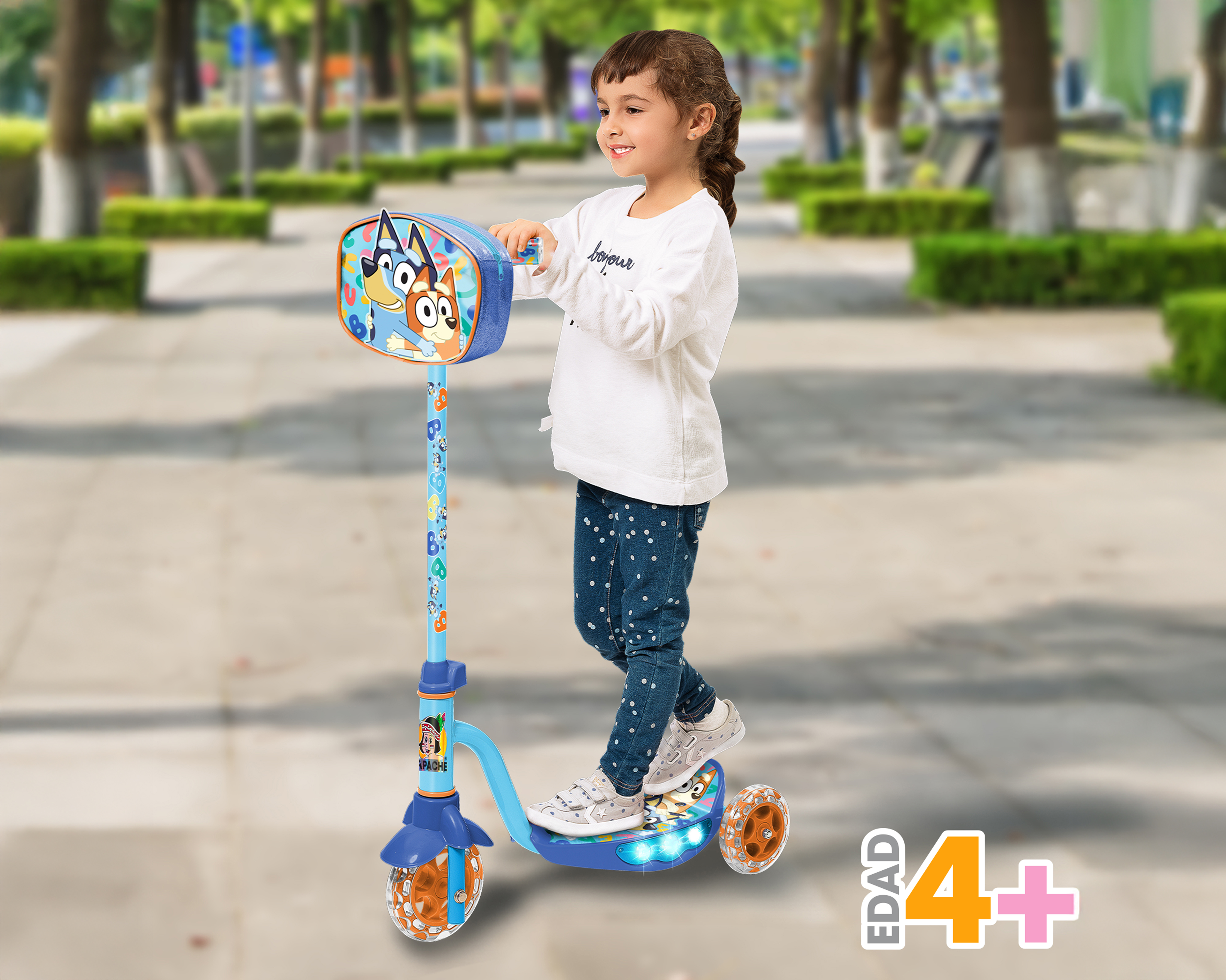 Foto 6 pulgar | Foto 5 | Scooter Infantil Apache Flashing Bluey con Luces