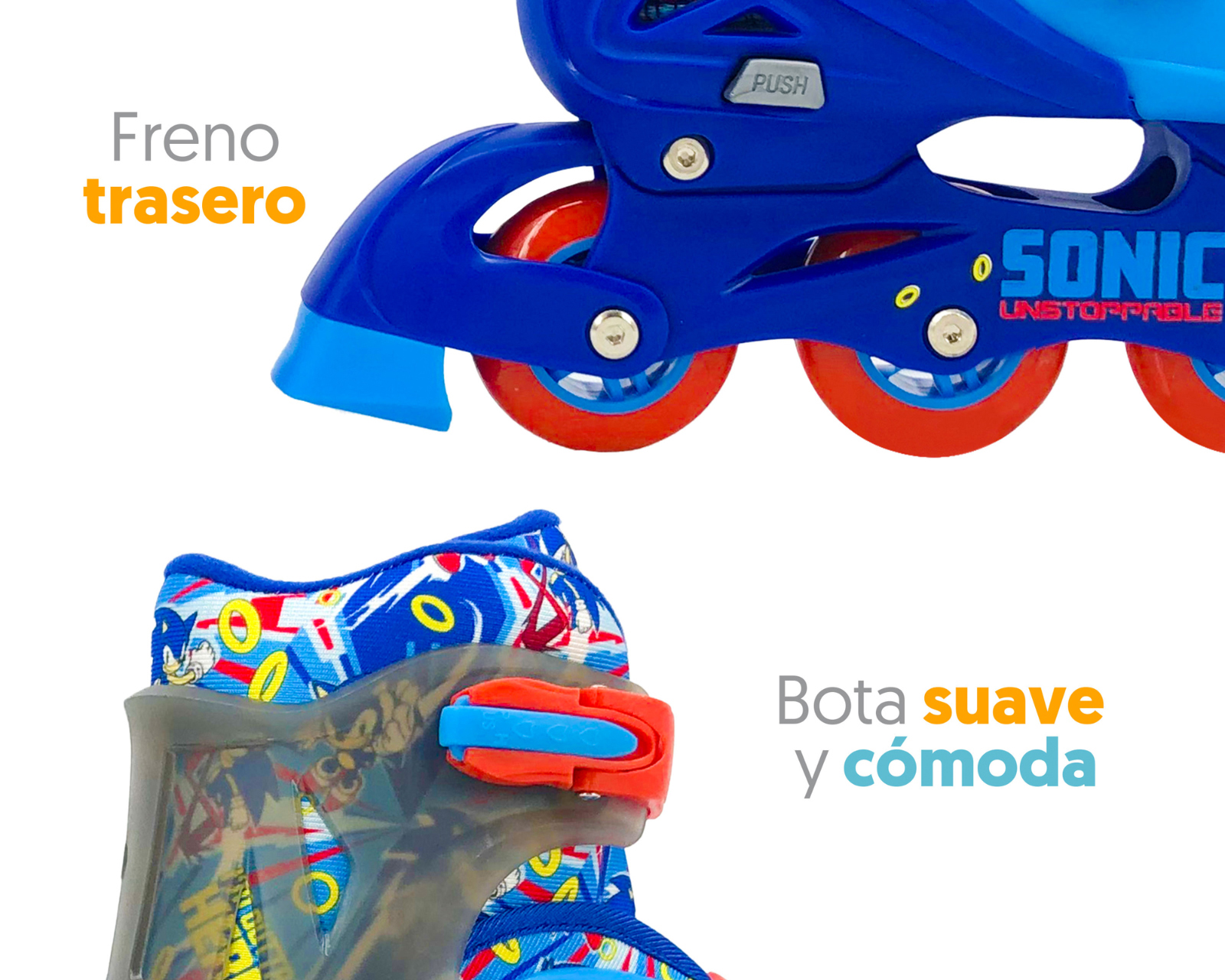 Foto 4 pulgar | Foto 3 | Patines para Niño de 4 Ruedas Apache Sonic con Casco