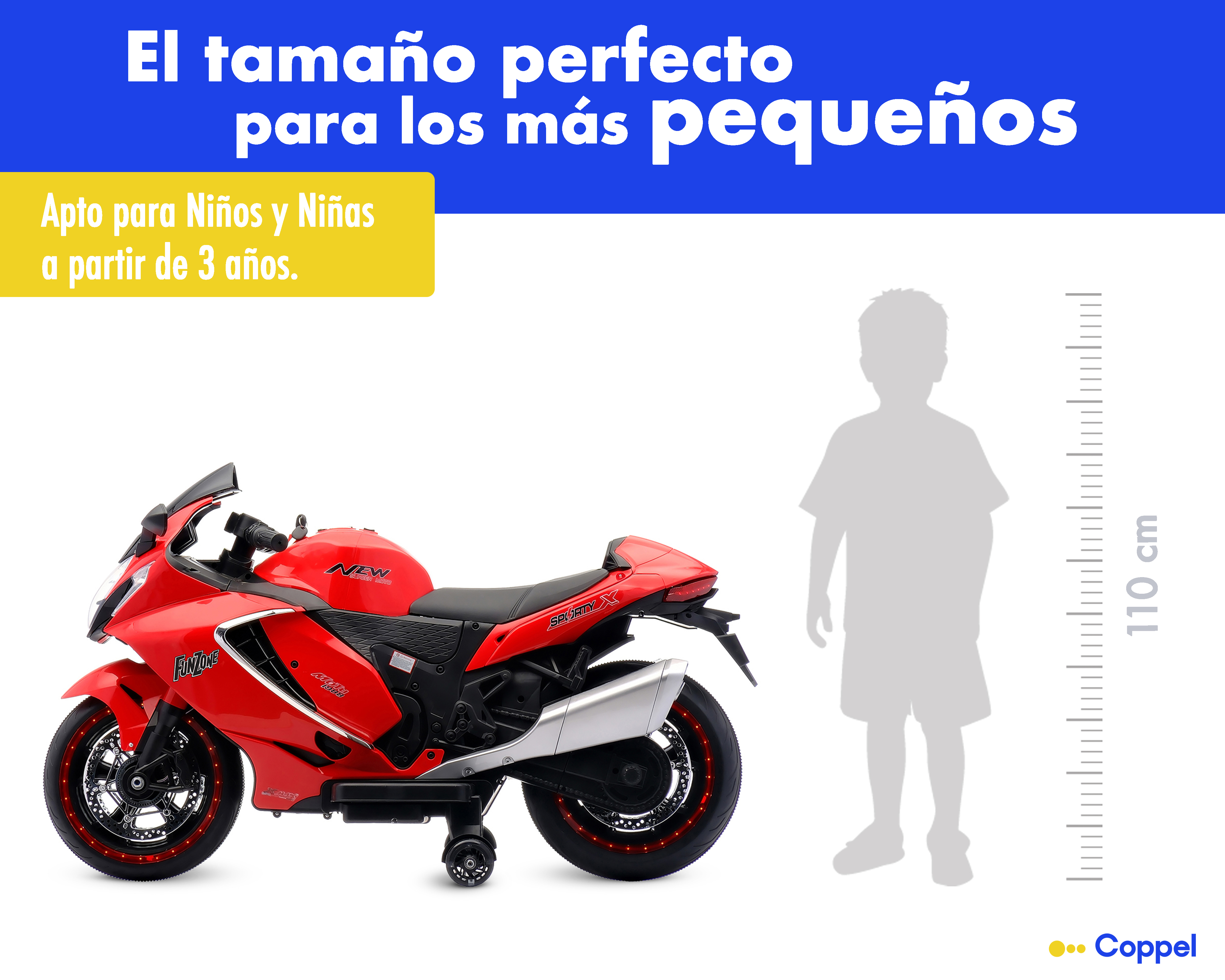 Foto 8 pulgar | Foto 7 | Montable Eléctrico Motocicleta Funzone Rojo