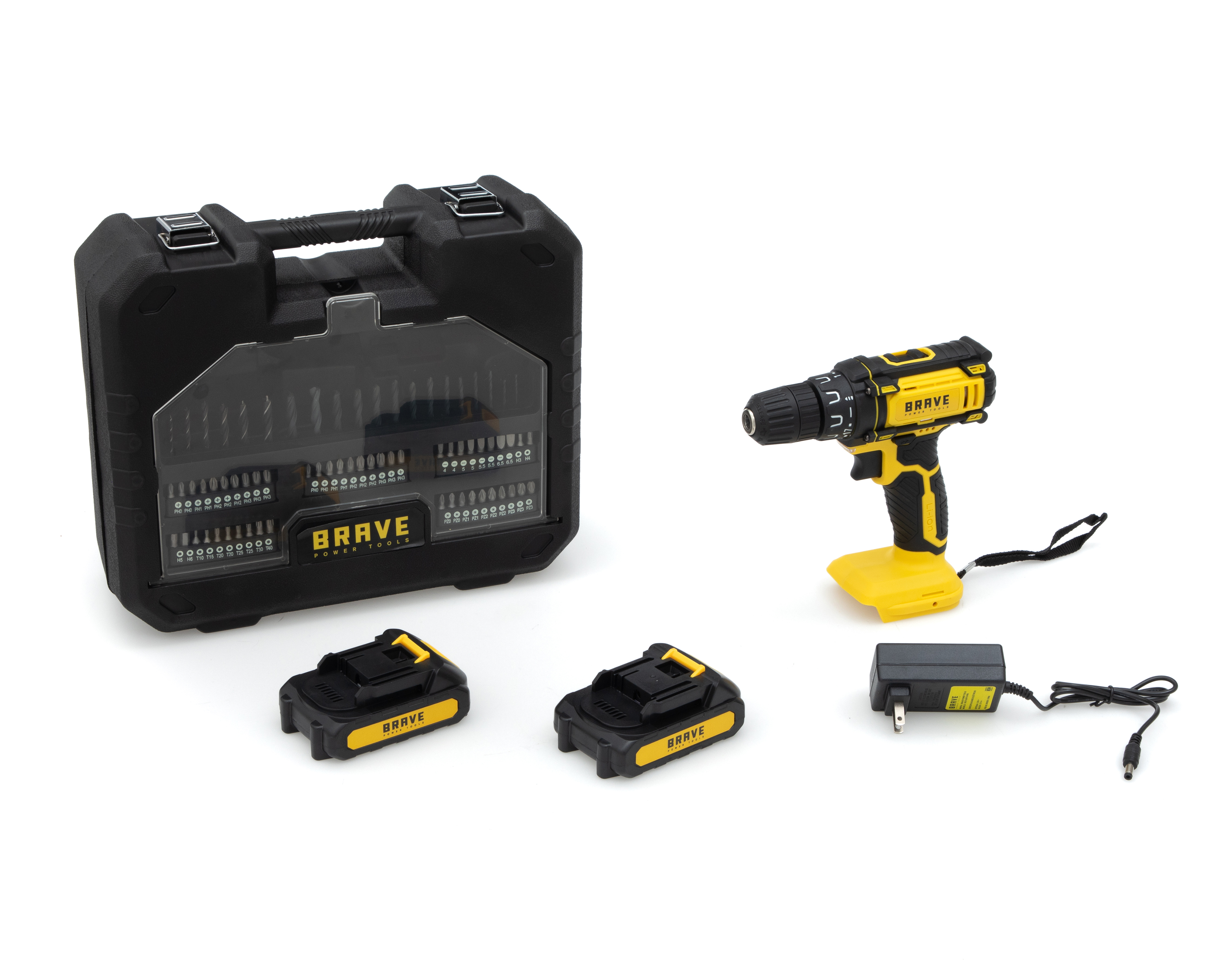 Taladro Inalámbrico Brave Power Tools BV2TI-20VTK-PRO 20 V con Accesorios