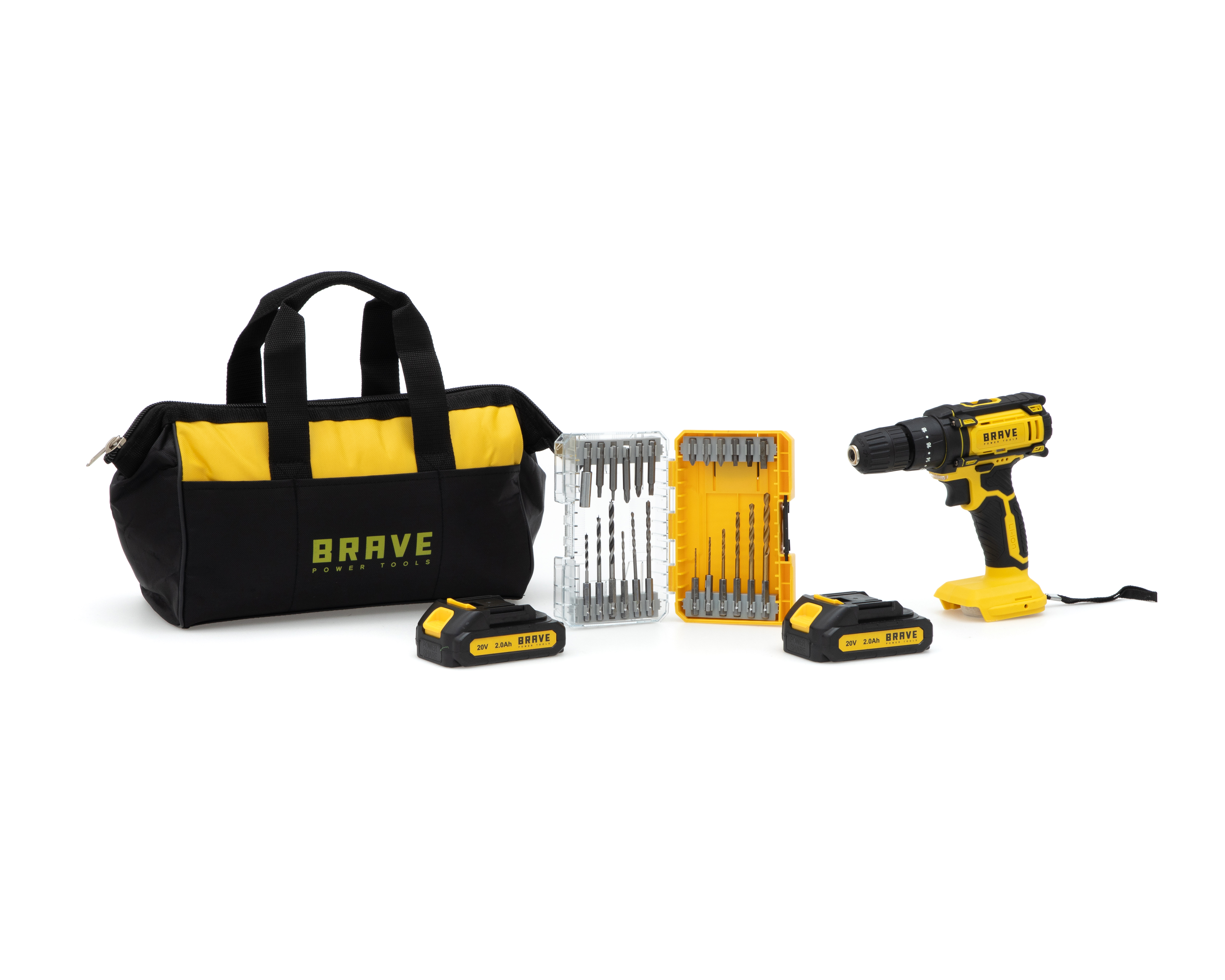 Taladro Inalámbrico Brave Power Tools BV2TI-20V 20 V con Accesorios