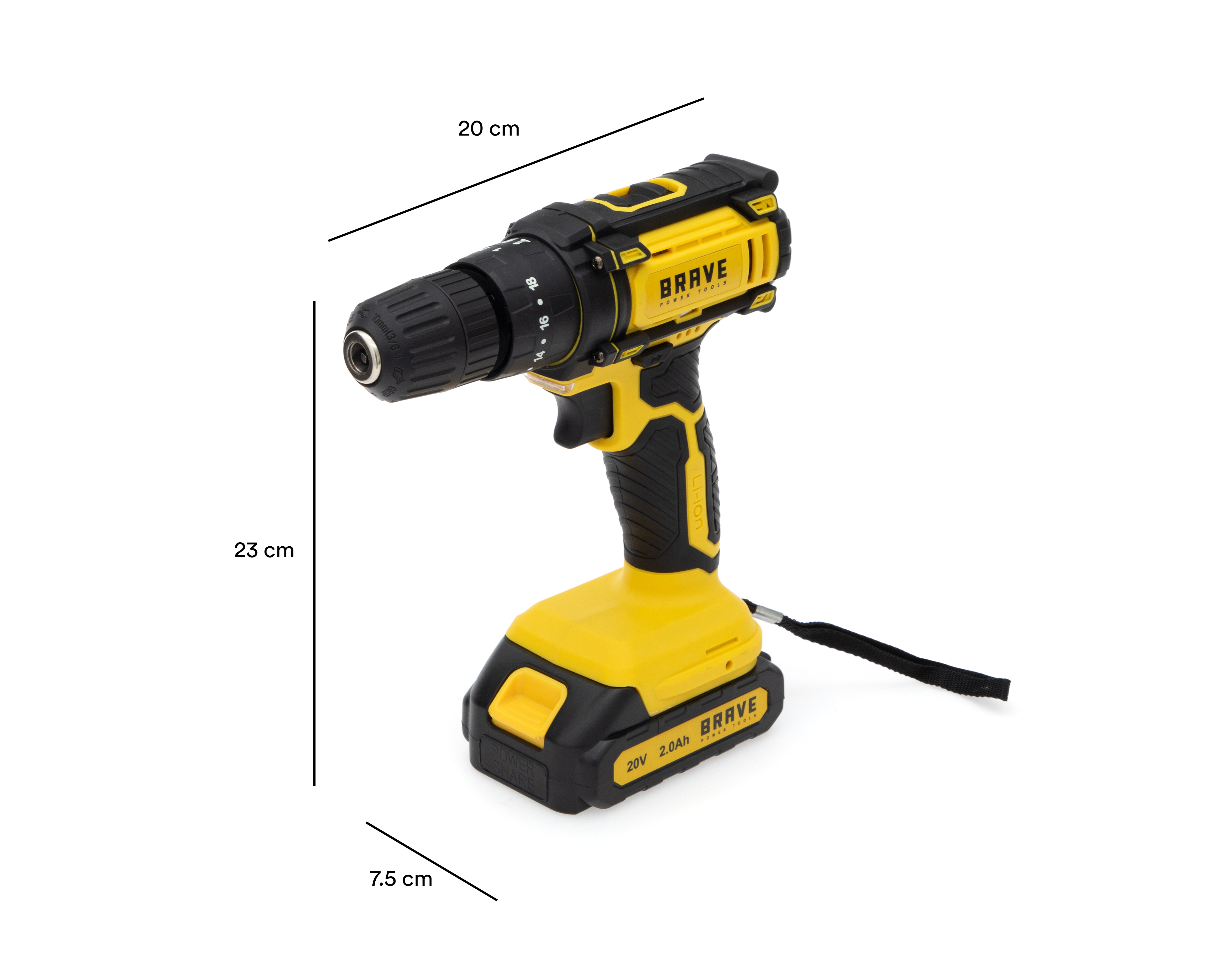 Foto 7 pulgar | Foto 6 | Taladro Inalámbrico Brave Power Tools BV2TI-20V 20 V con Accesorios