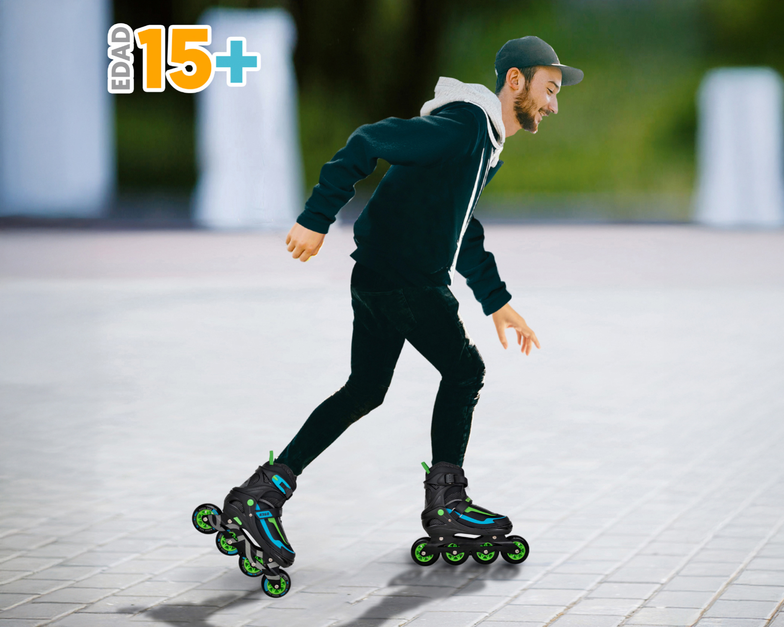 Foto 3 pulgar | Foto 2 | Patines de 4 Ruedas Apache Rush 360 Ajustables