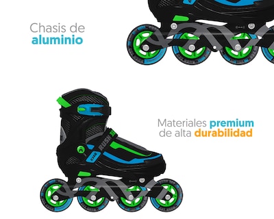 Foto 4 | Foto 4 | Patines de 4 Ruedas Apache Rush 360 Ajustables