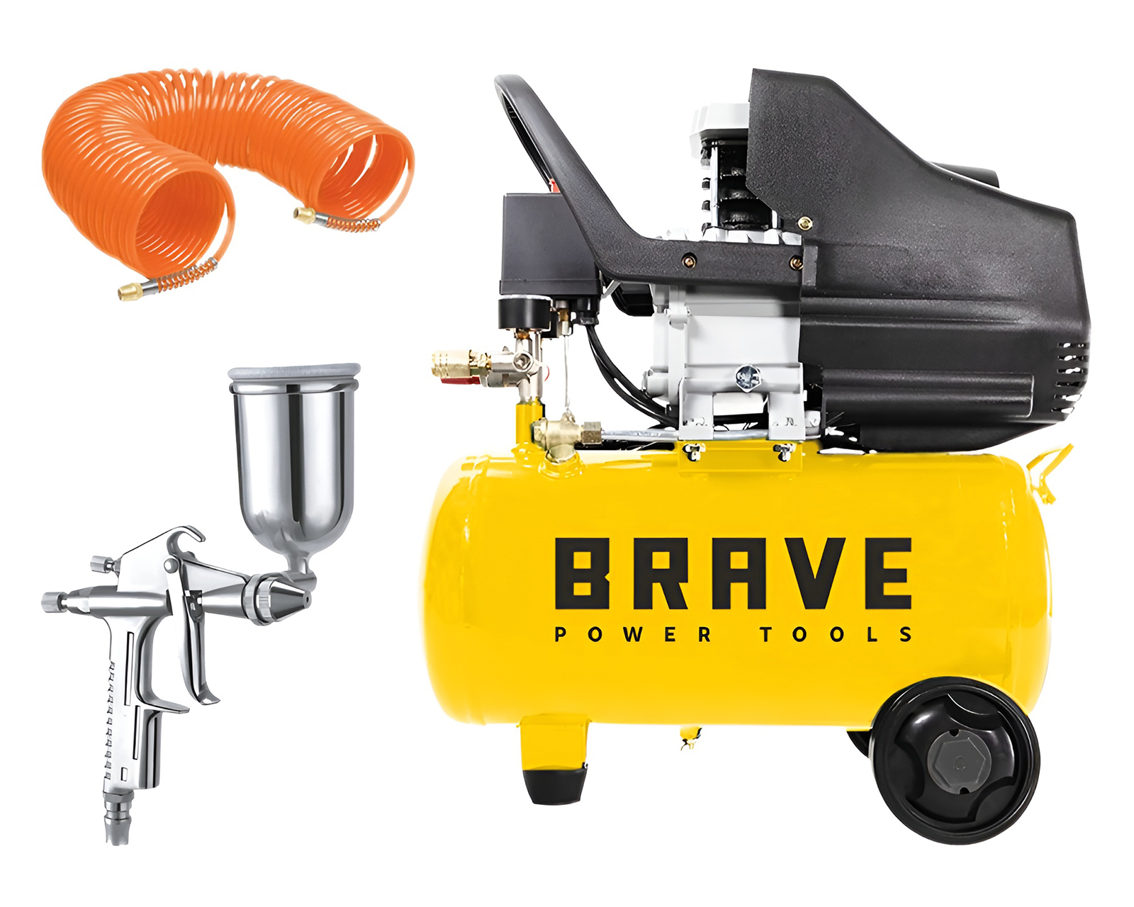 Foto 7 | Foto 7 | Compresor de Aire Brave con Accesorios 116 psi 25 Litros 120 V