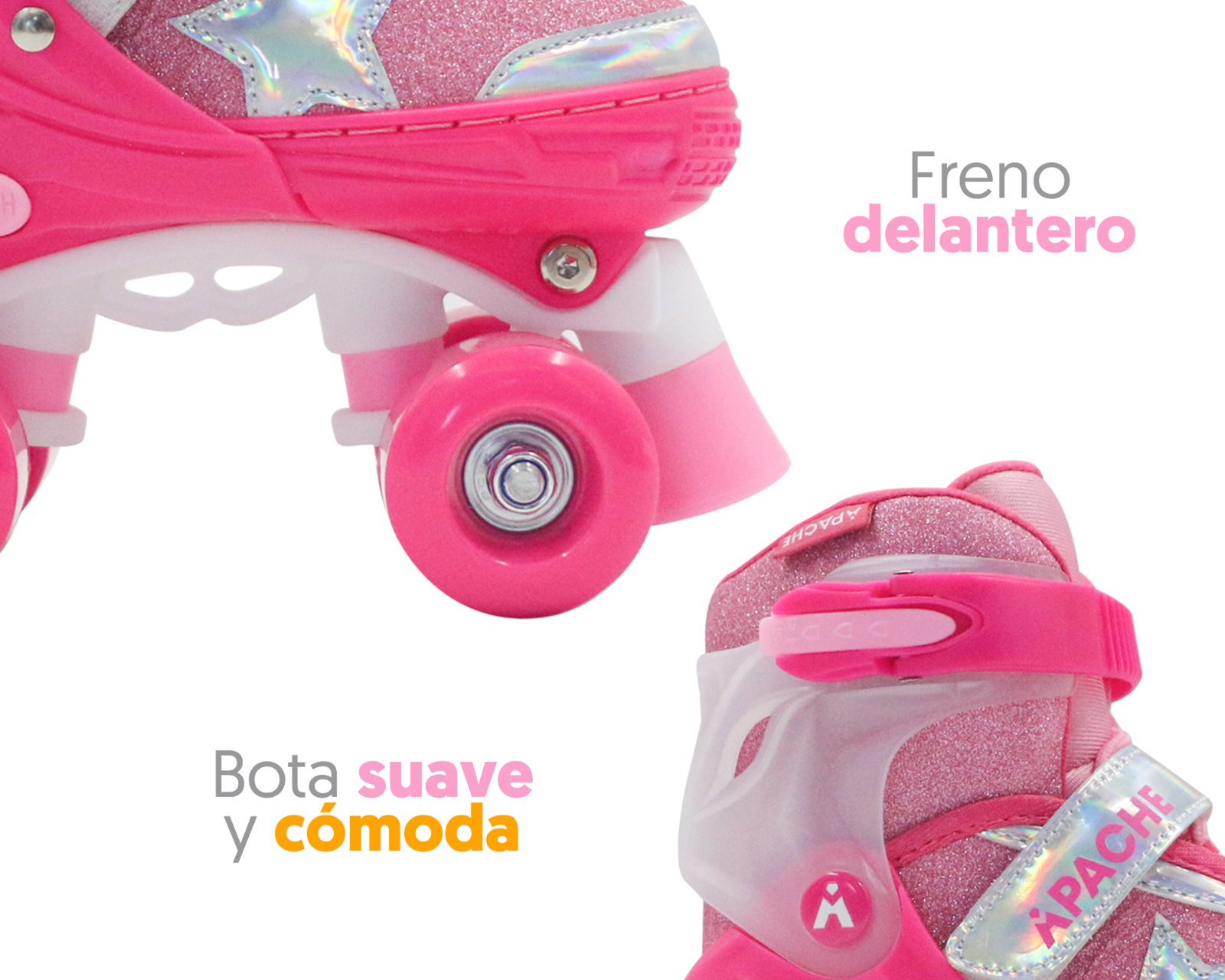 Foto 3 | Foto 3 | Patines para Niña de 4 Ruedas Apache Quad Ajustables