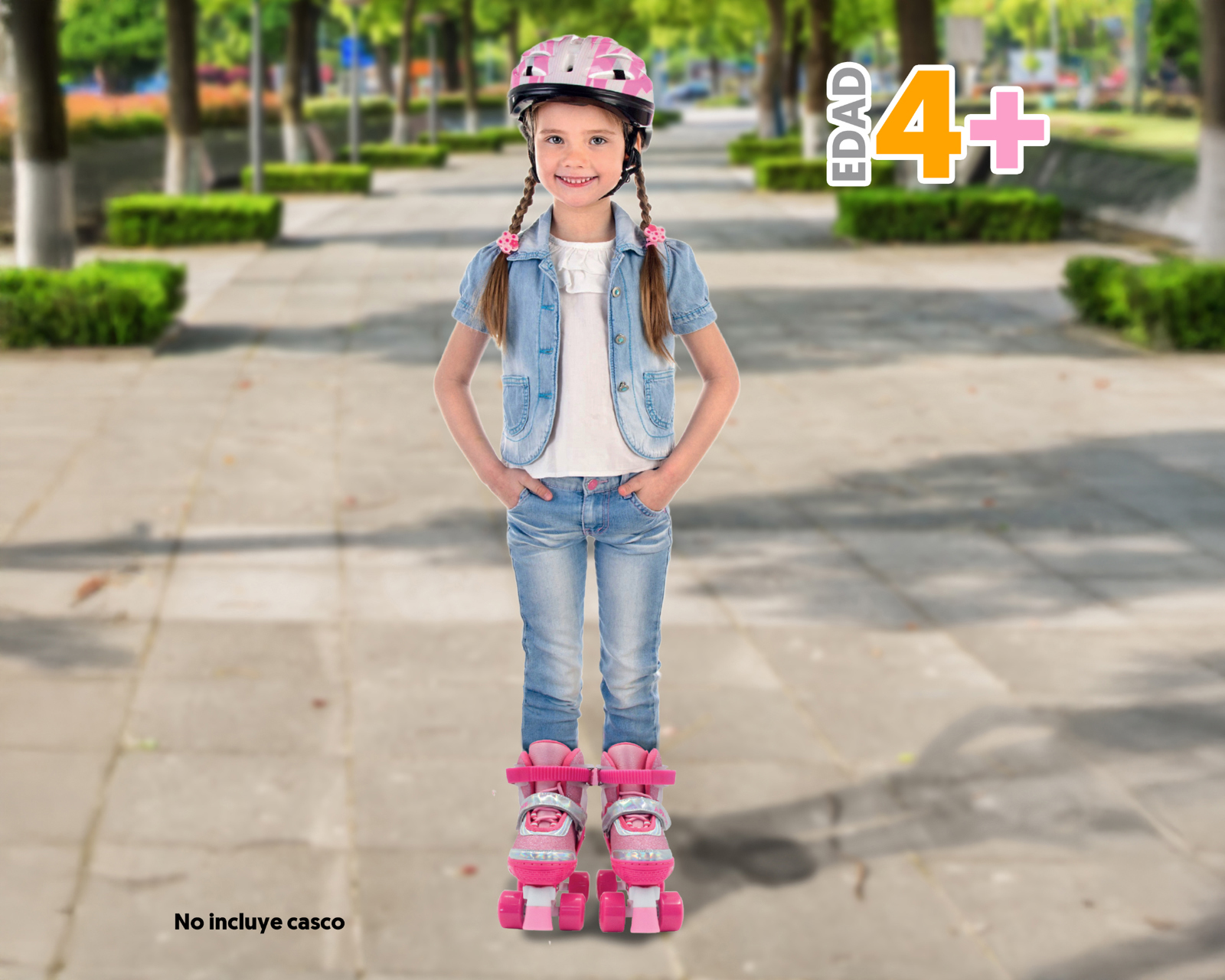 Foto 5 pulgar | Foto 4 | Patines para Niña de 4 Ruedas Apache Quad Ajustables