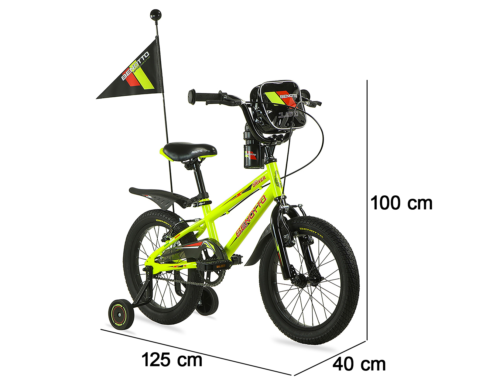 Foto 6 pulgar | Foto 5 | Bicicleta Infantil Benotto Mini Driver R16 Verde