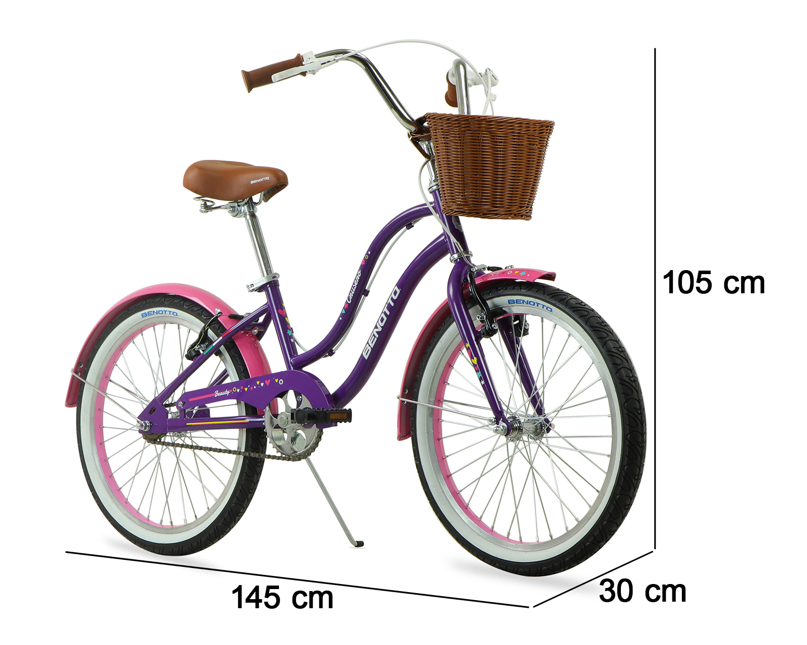 Foto 5 | Foto 5 | Bicicleta Infantil Benotto City Crucero R20 Morada