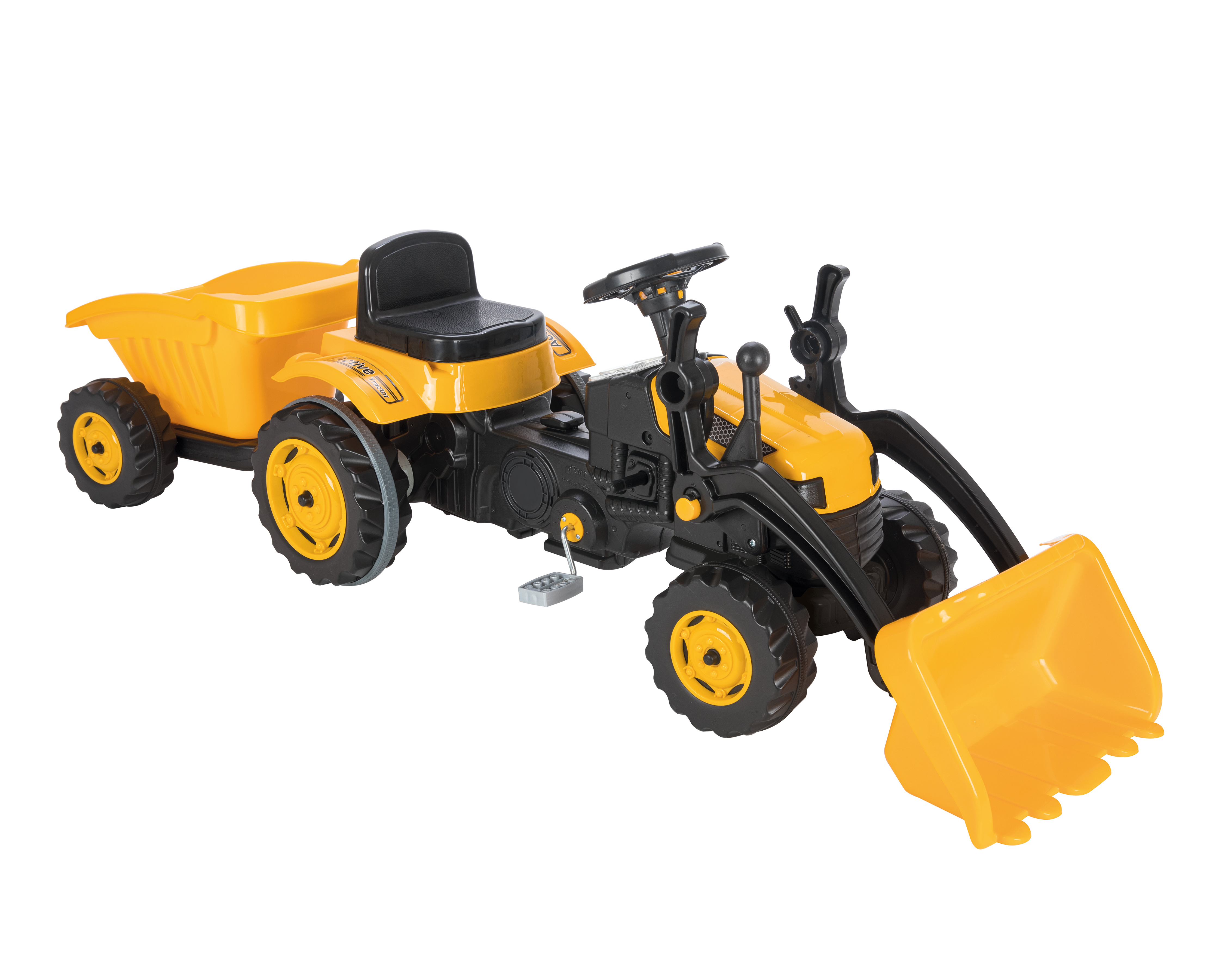 Foto 2 pulgar | Foto 1 | Montable Tractor Funzone Amarillo con Pedales