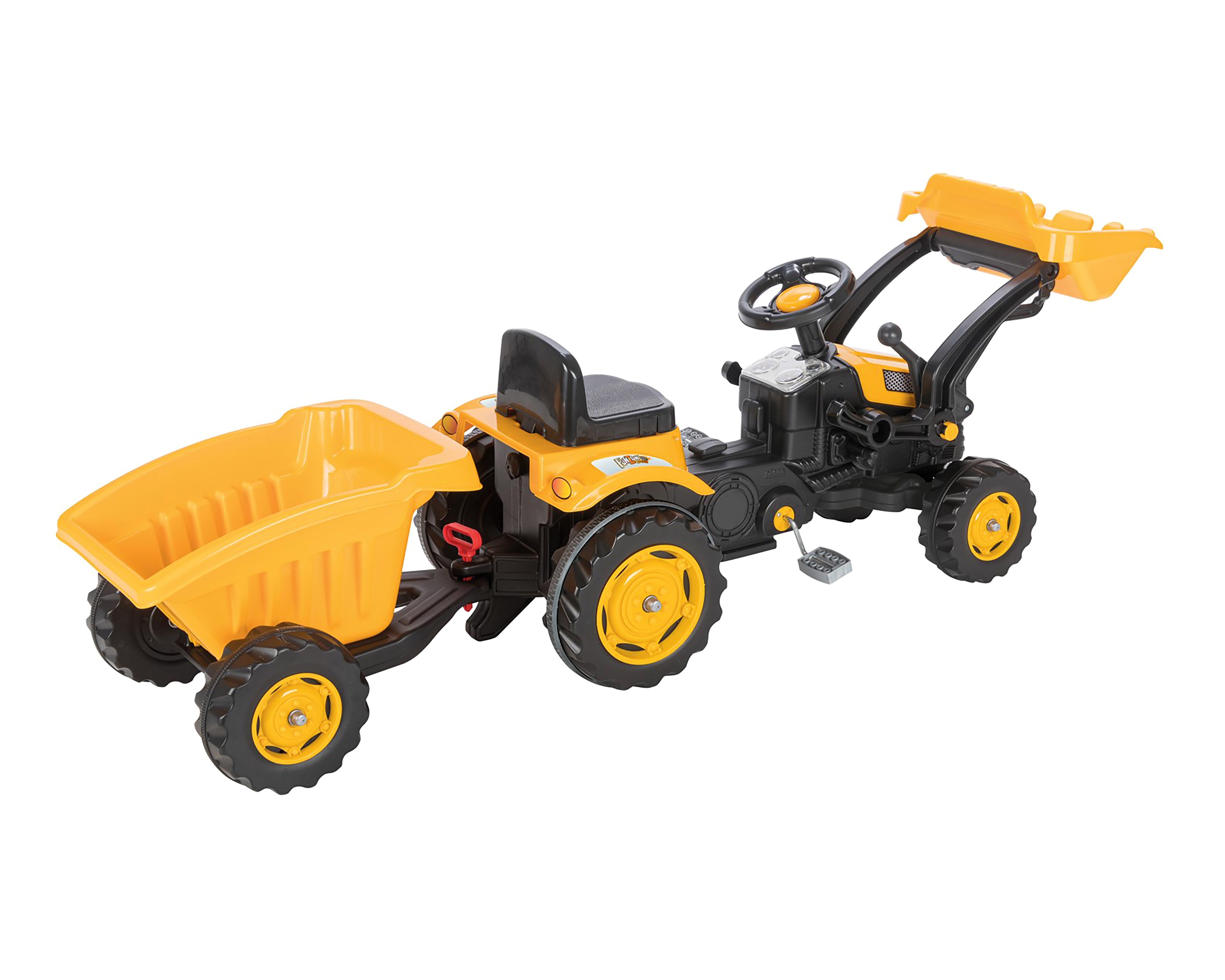 Foto 3 pulgar | Foto 2 | Montable Tractor Funzone Amarillo con Pedales