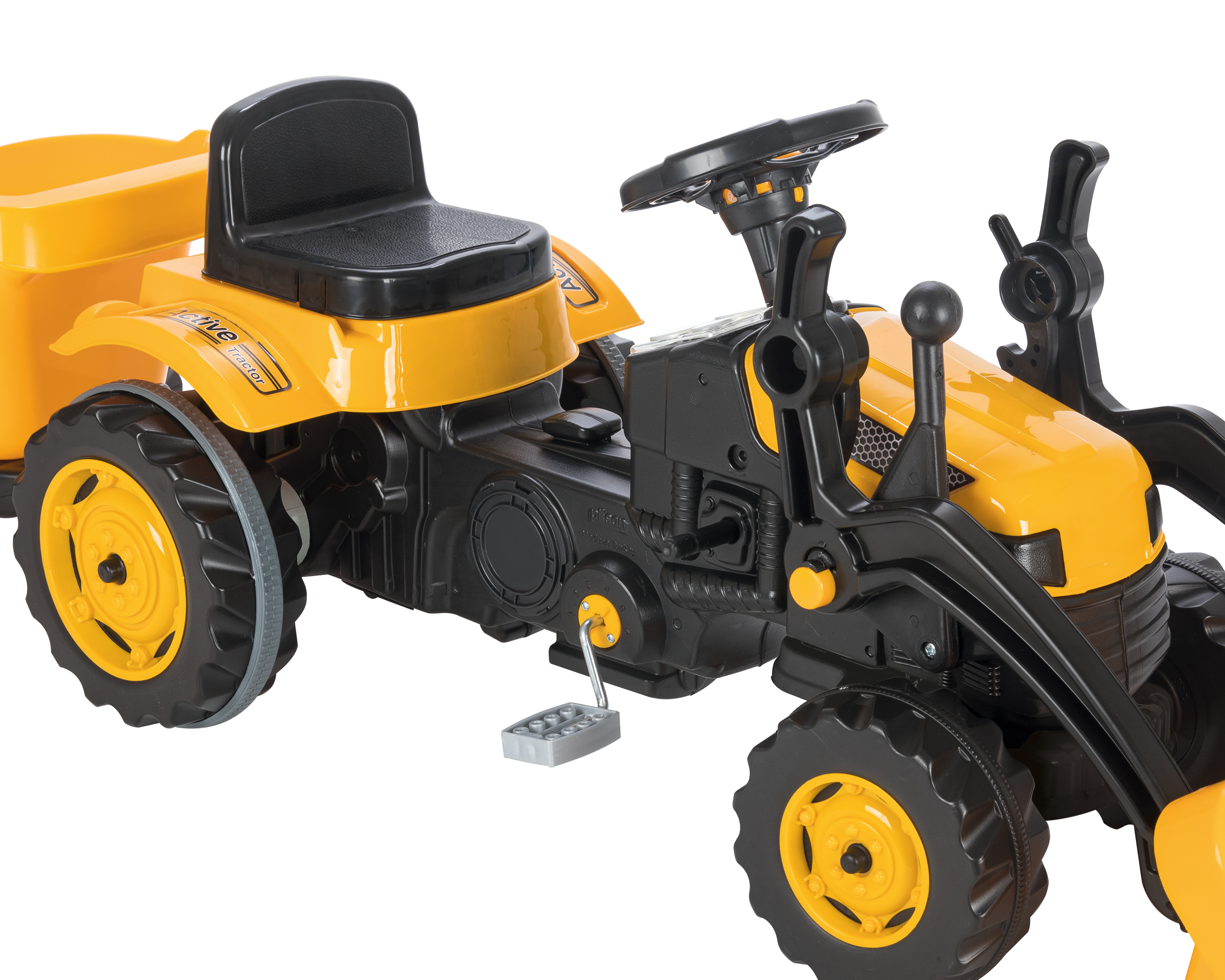 Foto 4 pulgar | Foto 3 | Montable Tractor Funzone Amarillo con Pedales