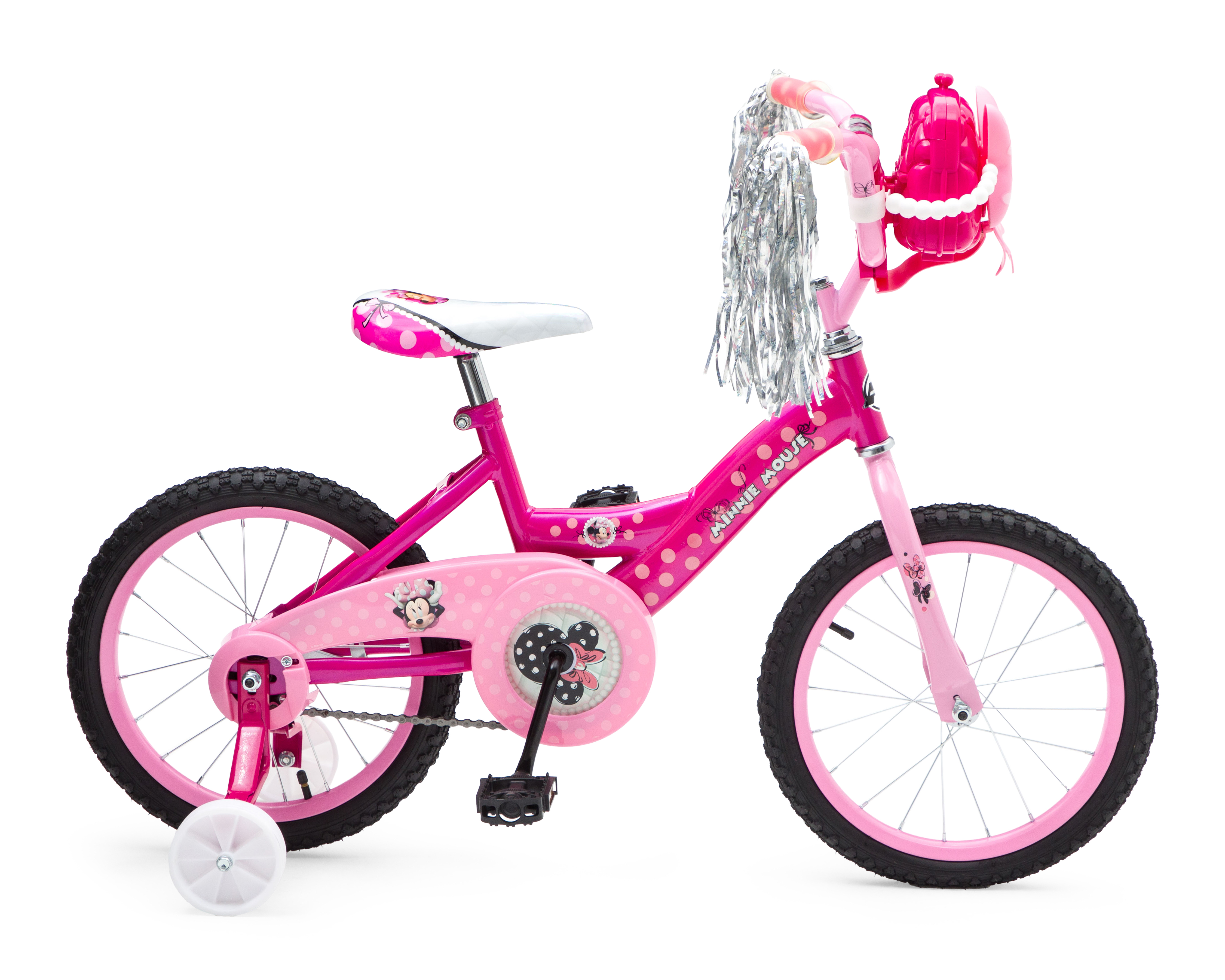 Foto 4 | Foto 4 | Bicicleta y Scooter Infantil Huffy Minnie Rodada 16 Rosa