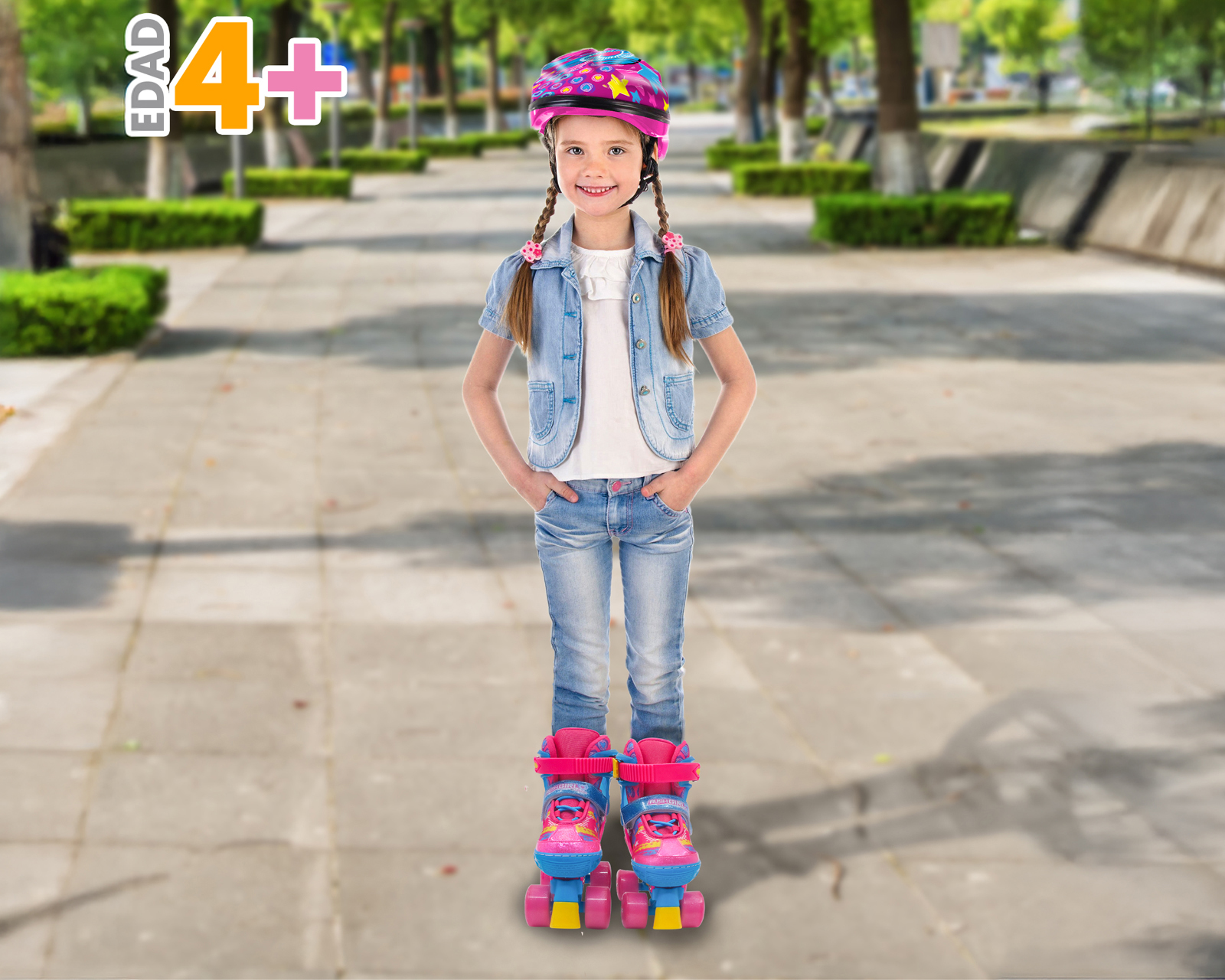 Foto 4 | Foto 4 | Patines para Niña de 4 Ruedas Apache Rush Girl Ajustables