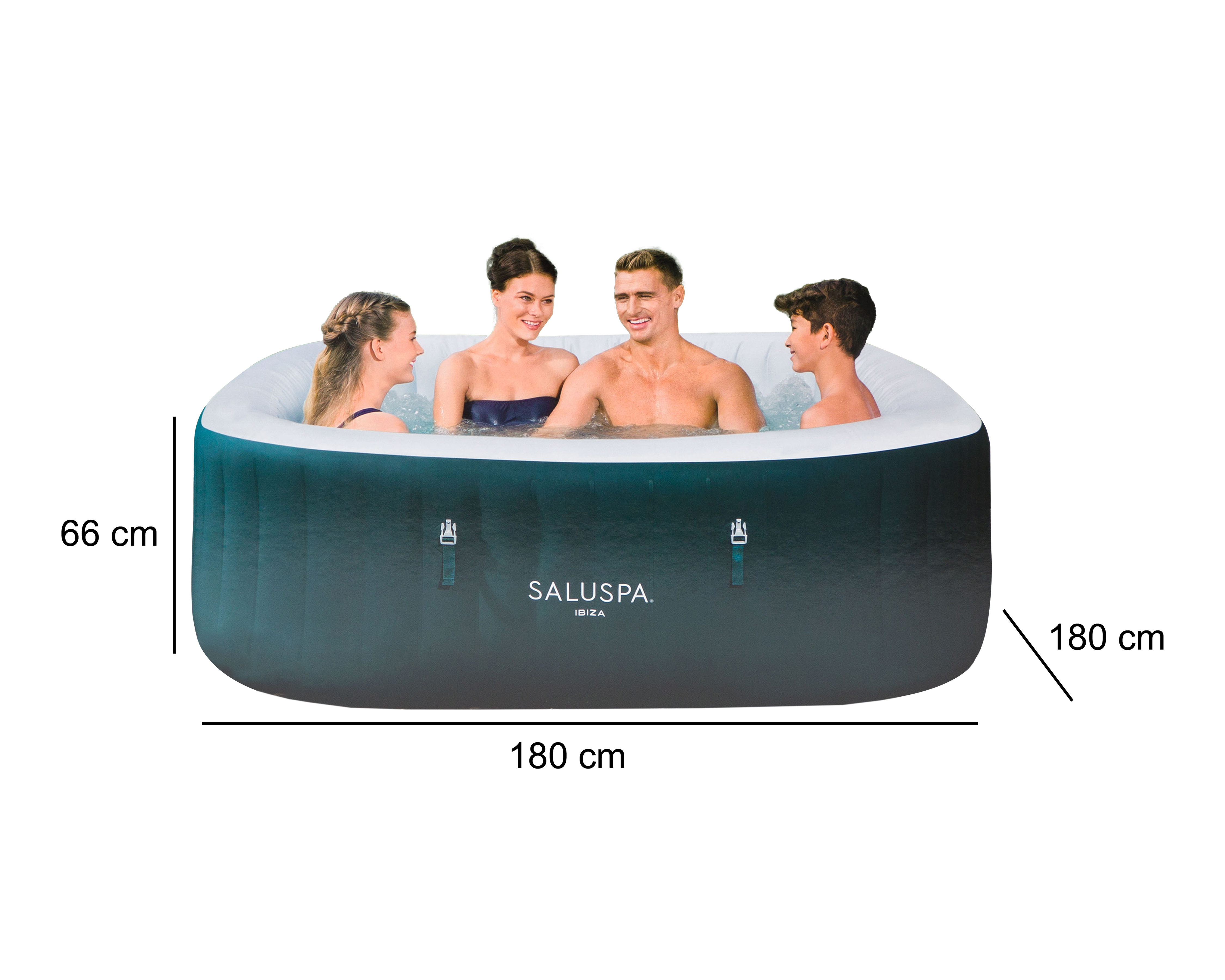 Foto 5 pulgar | Foto 4 | Alberca Inflable Cuadrada Bestway 778 L 180 x 180 x 66 cm