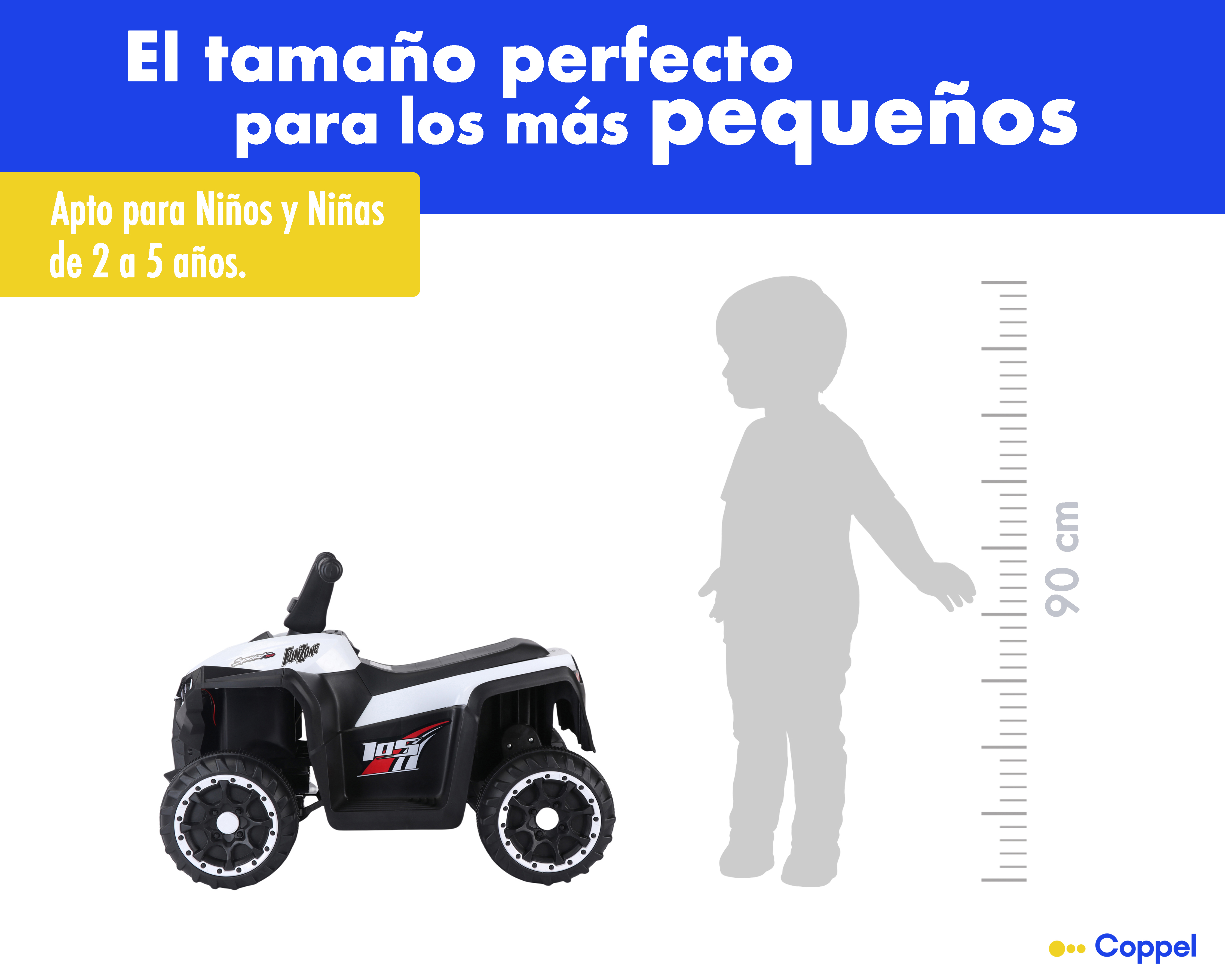 Foto 7 | Foto 7 | Montable Eléctrico Cuatrimoto Funzone Blanco