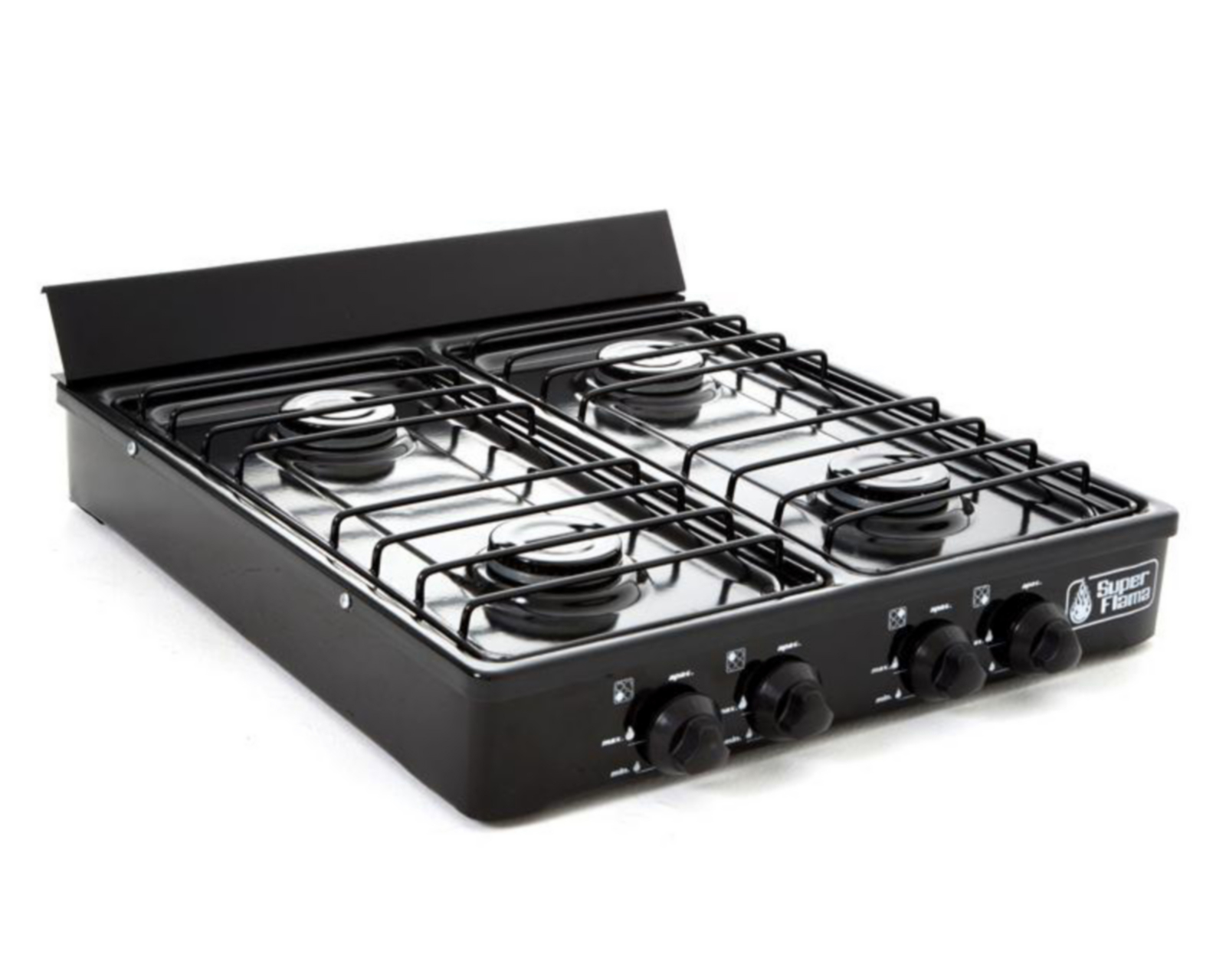 Estufa Super Flama de Mesa 4 Quemadores 4Q-N Negra