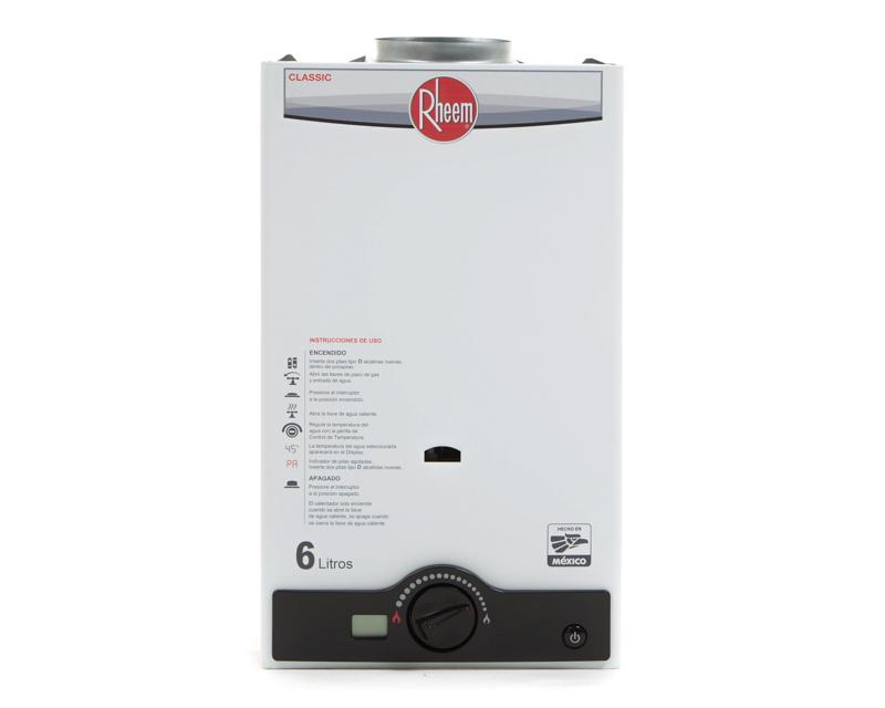 Calentador de Agua Instantáneo Rheem RHIN-MX06P LP 6 LTS 1 Servicio Gas LP