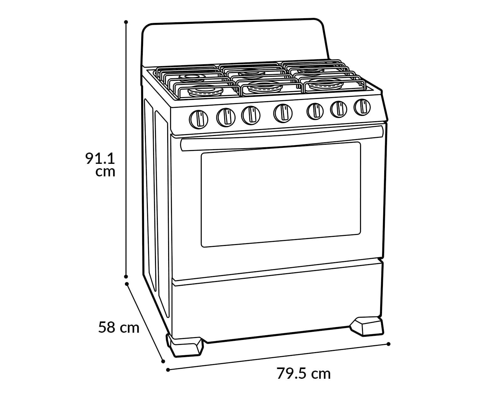 Foto 7 pulgar | Foto 6 | Estufa Acros de Piso 30" con 6 Quemadores de Gas AF6462D