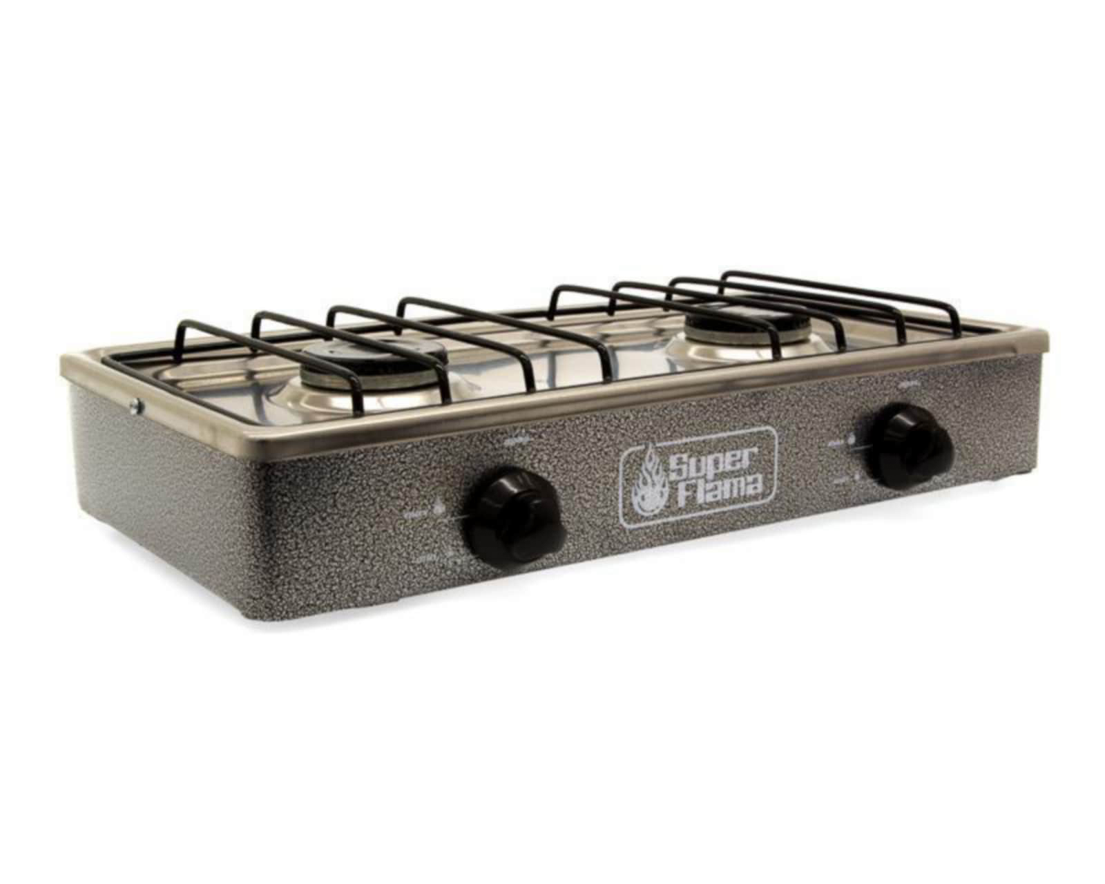 Estufa de Mesa Super Flama 2 Quemadores 2Q-CA-G Gris