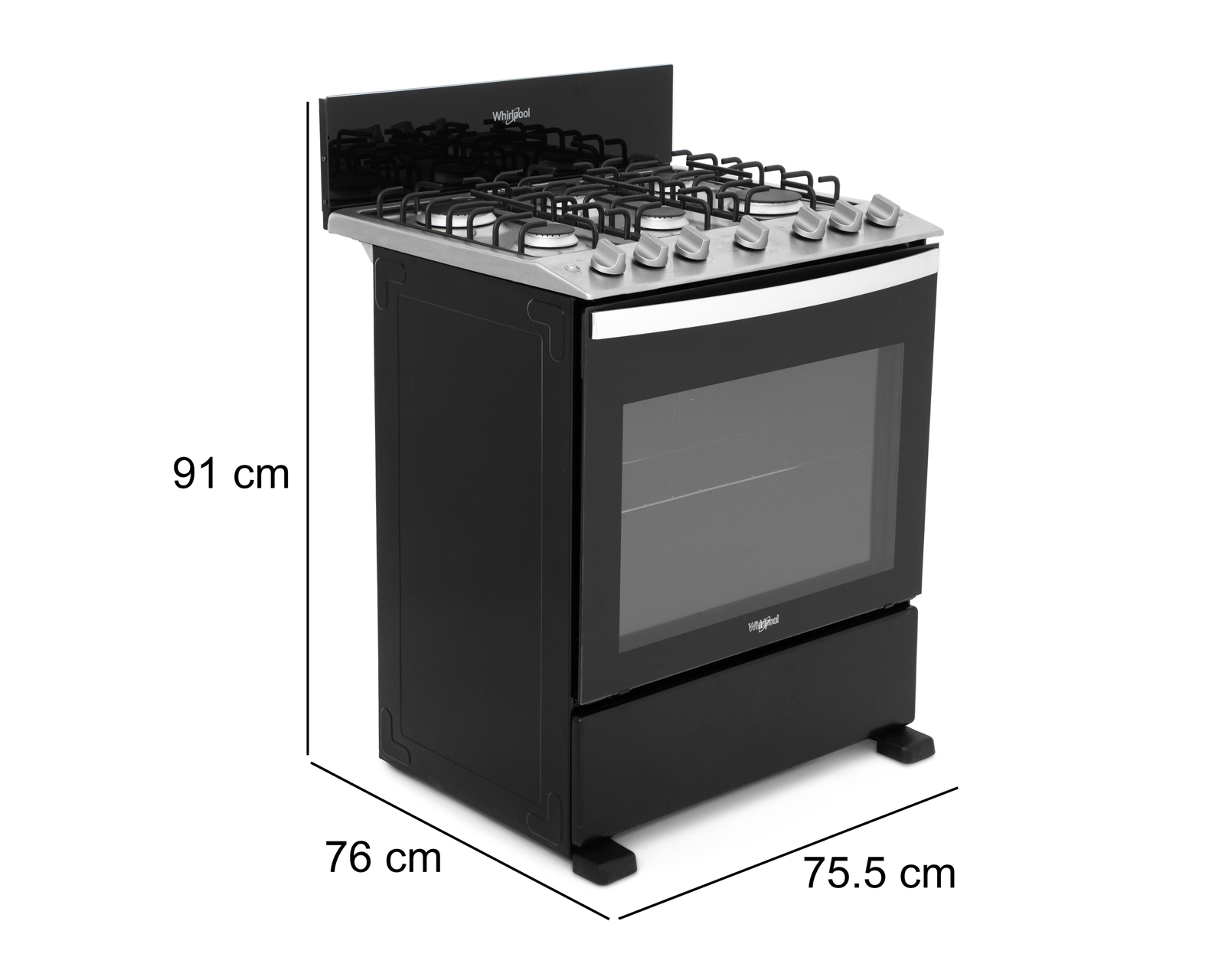 Foto 7 | Foto 7 | Estufa Whirlpool de Piso 30" con 6 Quemadores de Gas WFR3100B