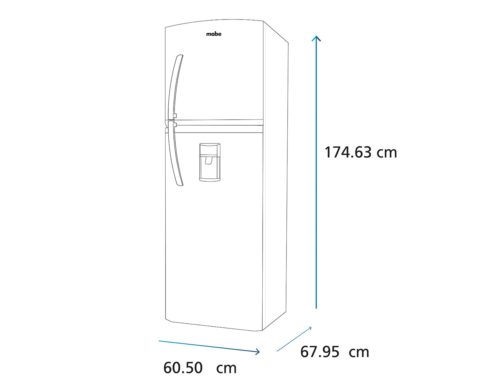 Foto 2 | Foto 10 | Refrigerador Mabe Top Mount 11 Pies Grafito