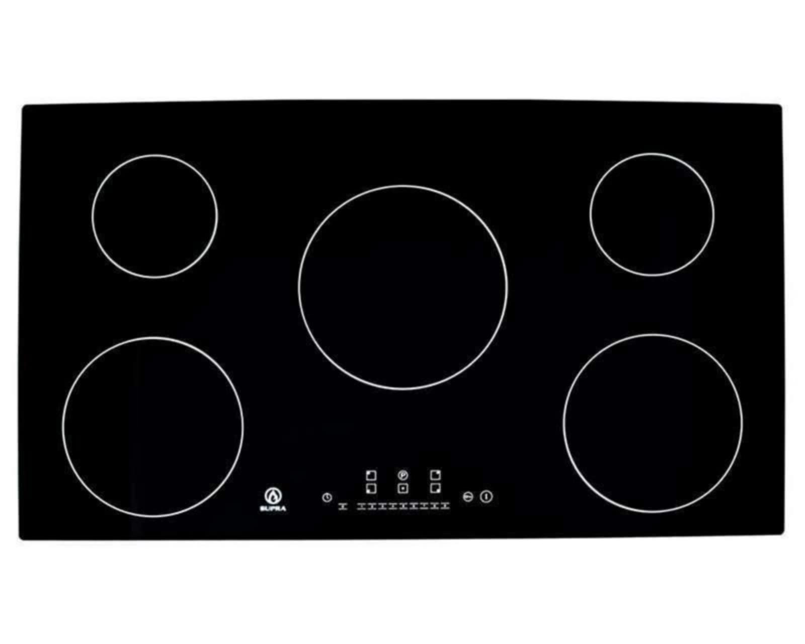 Parrilla Empotrable Supra 35" Inducción 5Q-IN Negra
