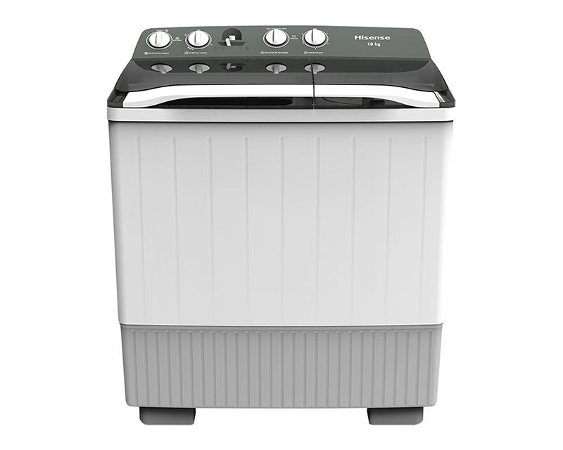 Lavadora Hisense Dos Tinas WSA1803P 18 kg Blanca