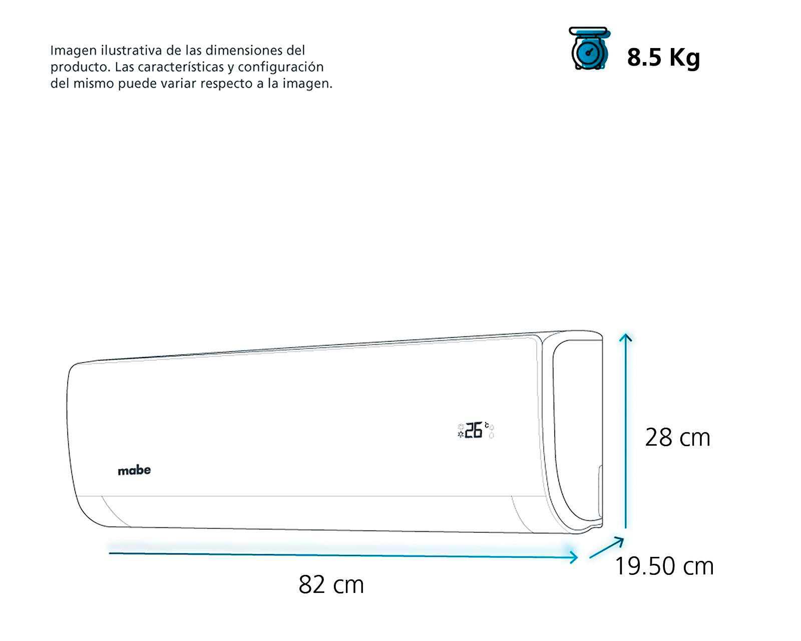 Foto 6 | Foto 6 | Minisplit Mabe Inverter 1 Tonelada 220V Solo Frío MMI12CDBWCA6MC8