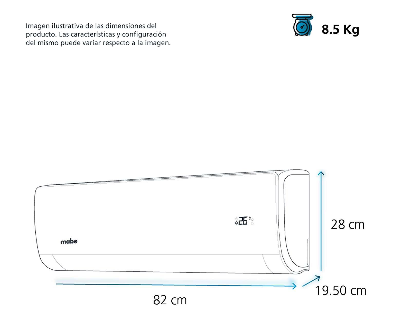Foto 6 | Foto 6 | Minisplit Mabe Inverter 1 Tonelada 220V Frío y Calor MMI12HDBWCA6MC8