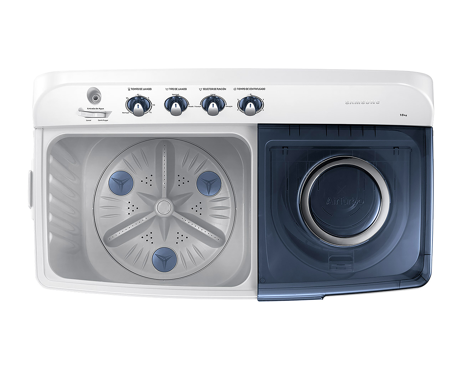 Foto 6 | Foto 6 | Lavadora Samsung Dos Tinas WT18K5200MB/AX 18 kg Gris