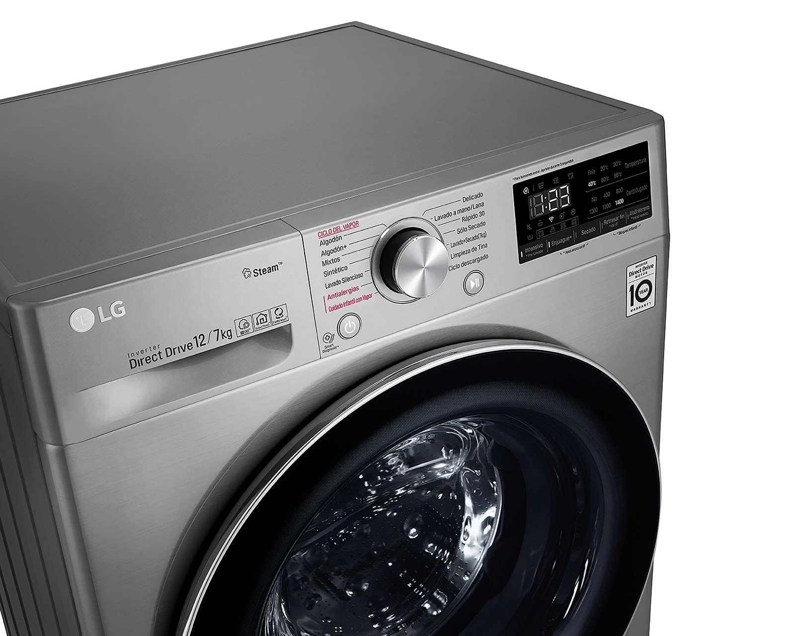 Foto 4 pulgar | Foto 3 | Lavasecadora LG Digital WD12VVC4S6S 12kg / 7kg Acero Inoxidable
