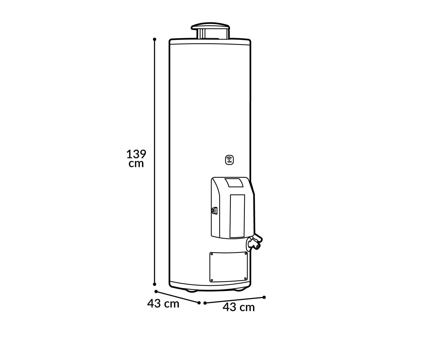 Foto 5 pulgar | Foto 4 | Calentador de Agua de Depósito Calorex G-30 Sin Piloto Wifi 3 Servicios Gas Natural