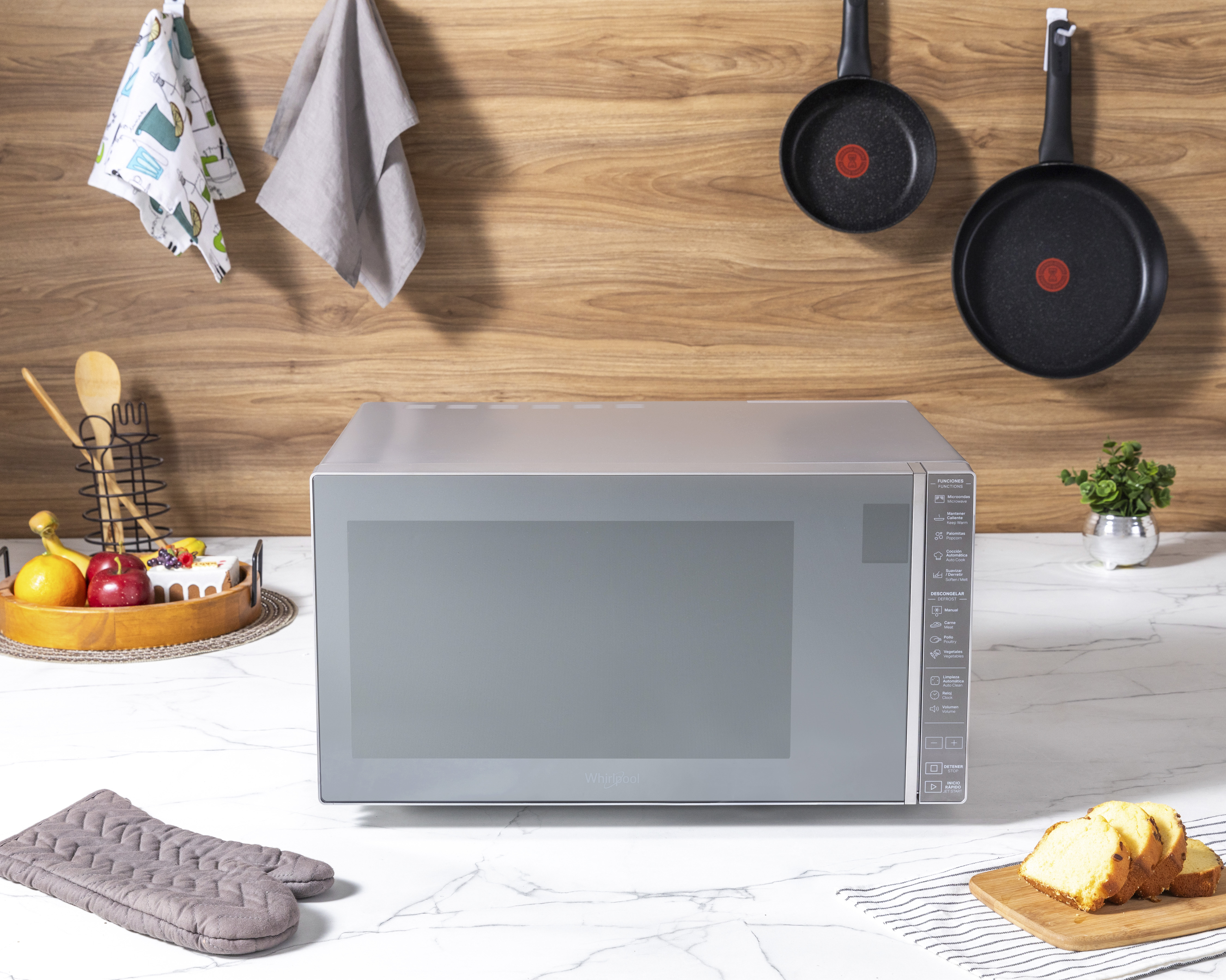 Foto 7 | Foto 7 | Horno de Microondas Whirlpool 1.1 Pies WM1811D Plateado