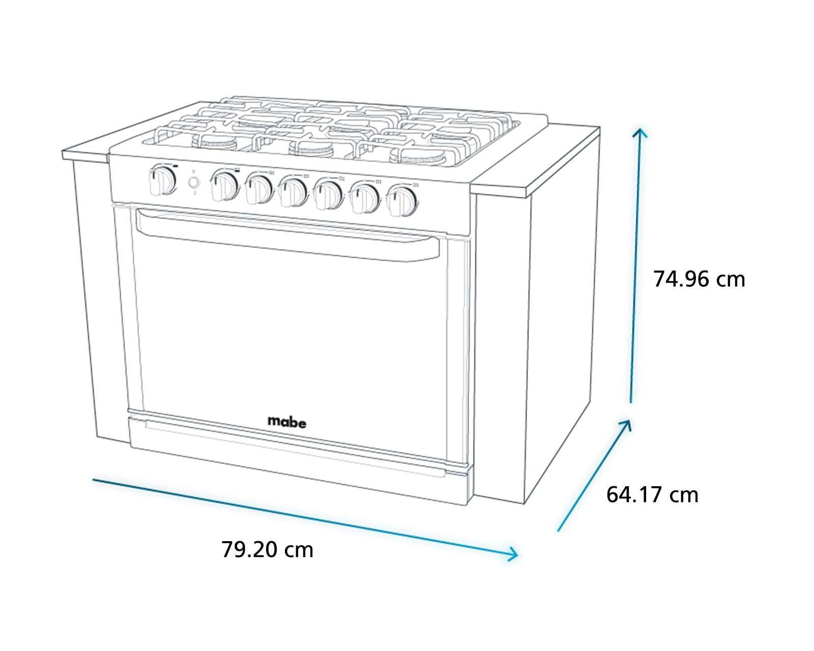 Foto 7 | Foto 7 | Estufa Mabe de Empotre 30" con 6 Quemadores de Gas MA0C80300C12